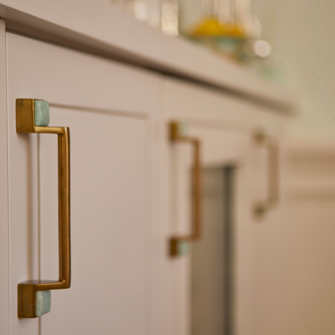 Where should drawer pulls be placed?