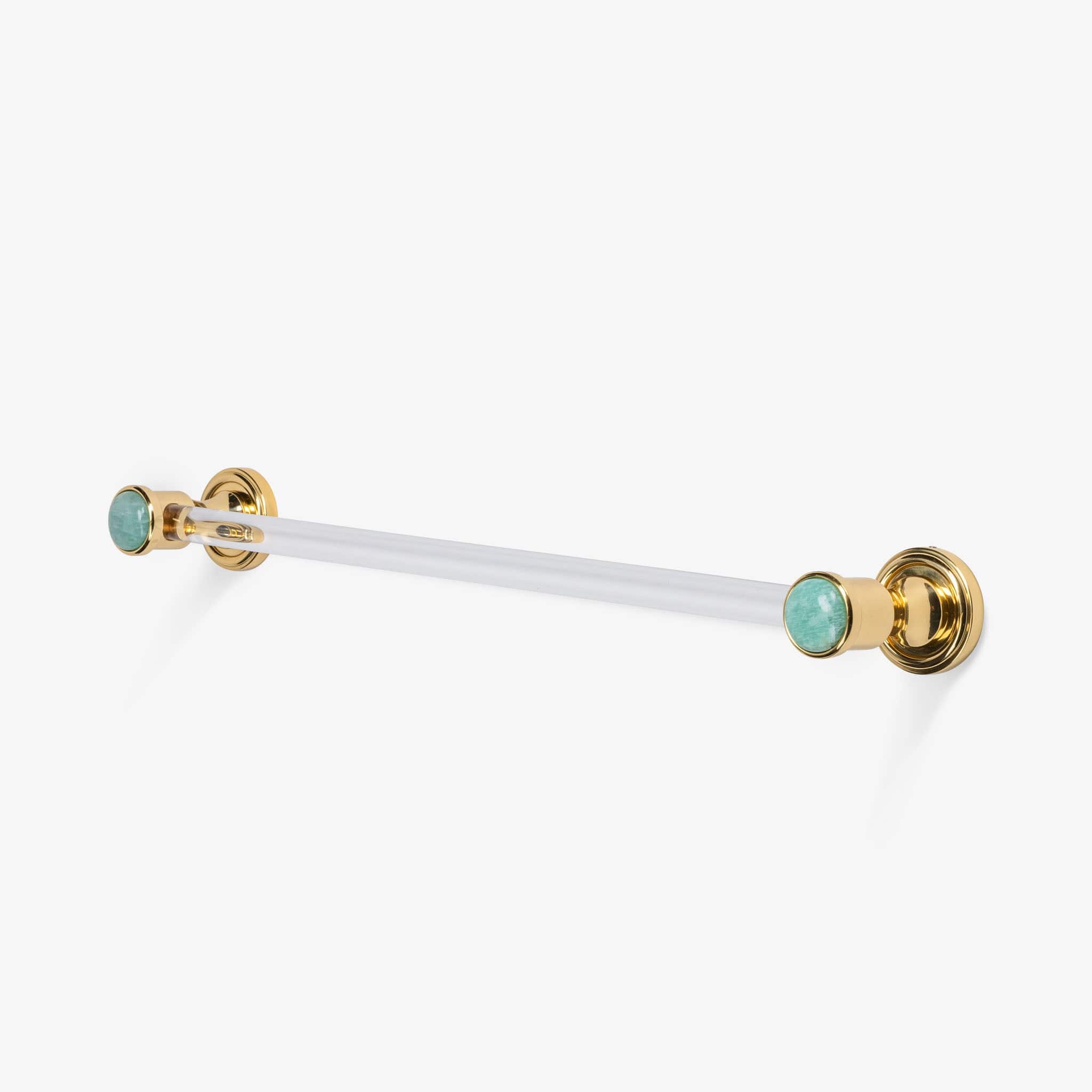 Modern Matter Luxury Bespoke Solid Brass & Lucite Towel Bar | Modern Matter Towel Bar