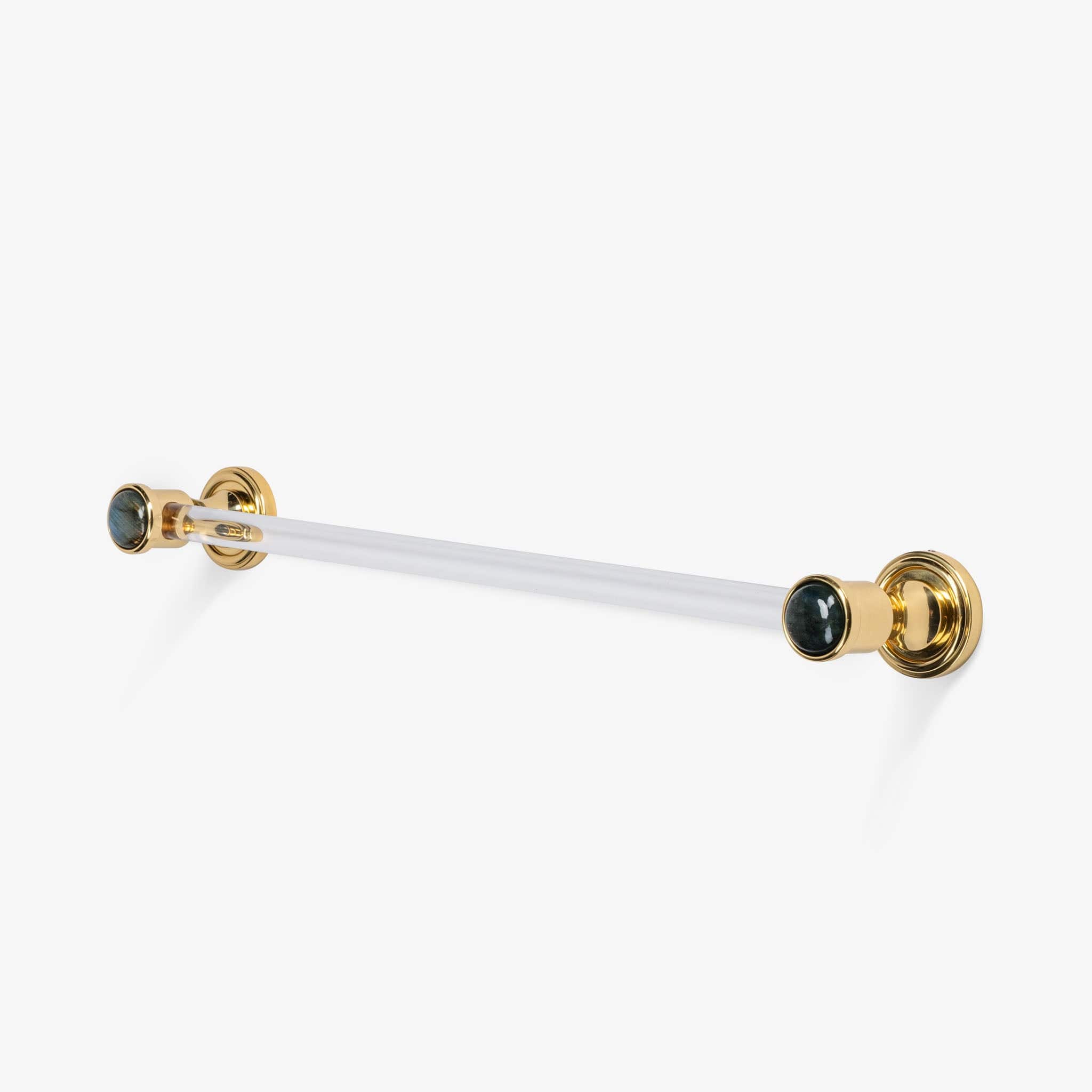 Modern Matter Luxury Bespoke Solid Brass & Lucite Towel Bar | Modern Matter Towel Bar