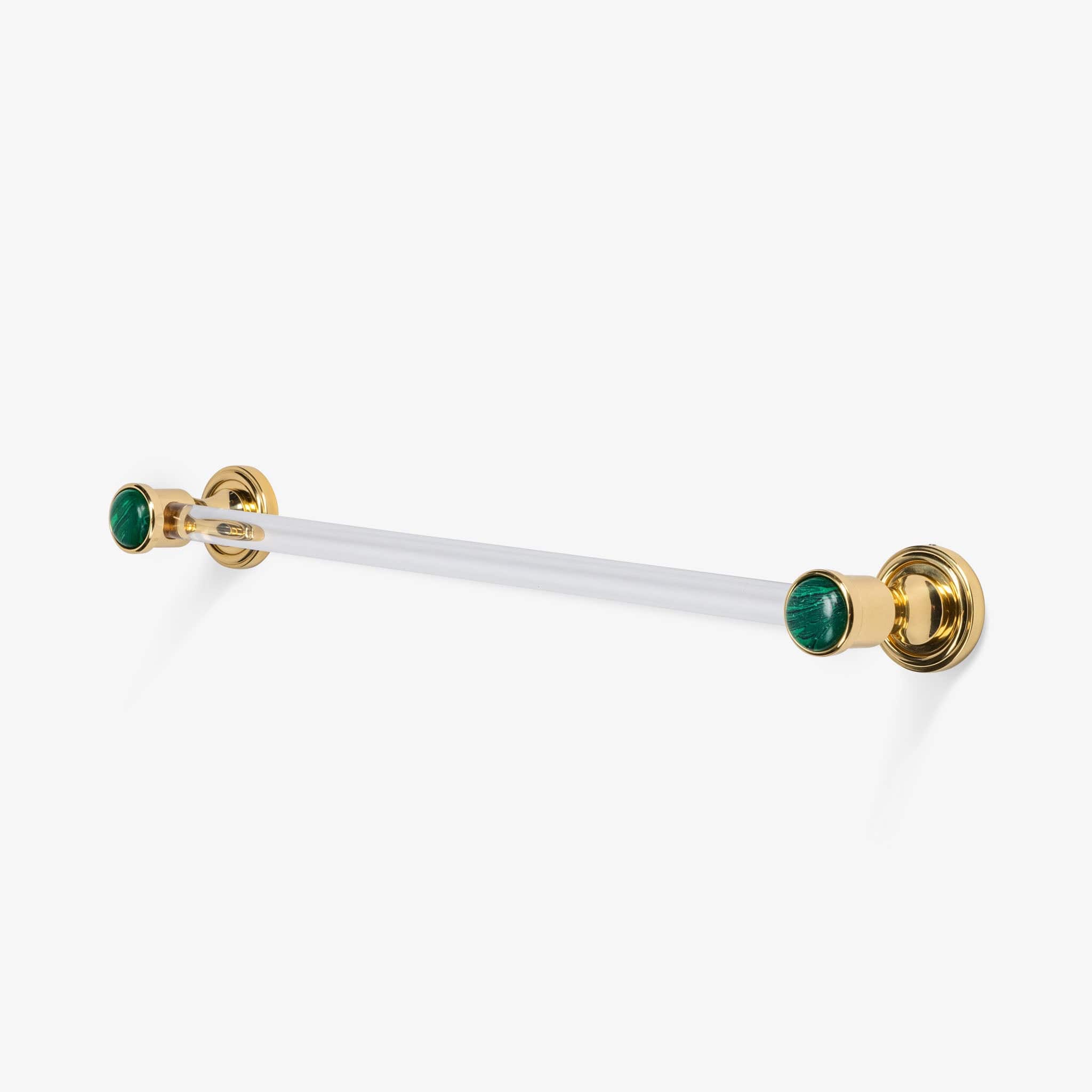 Modern Matter Luxury Bespoke Solid Brass & Lucite Towel Bar | Modern Matter Towel Bar