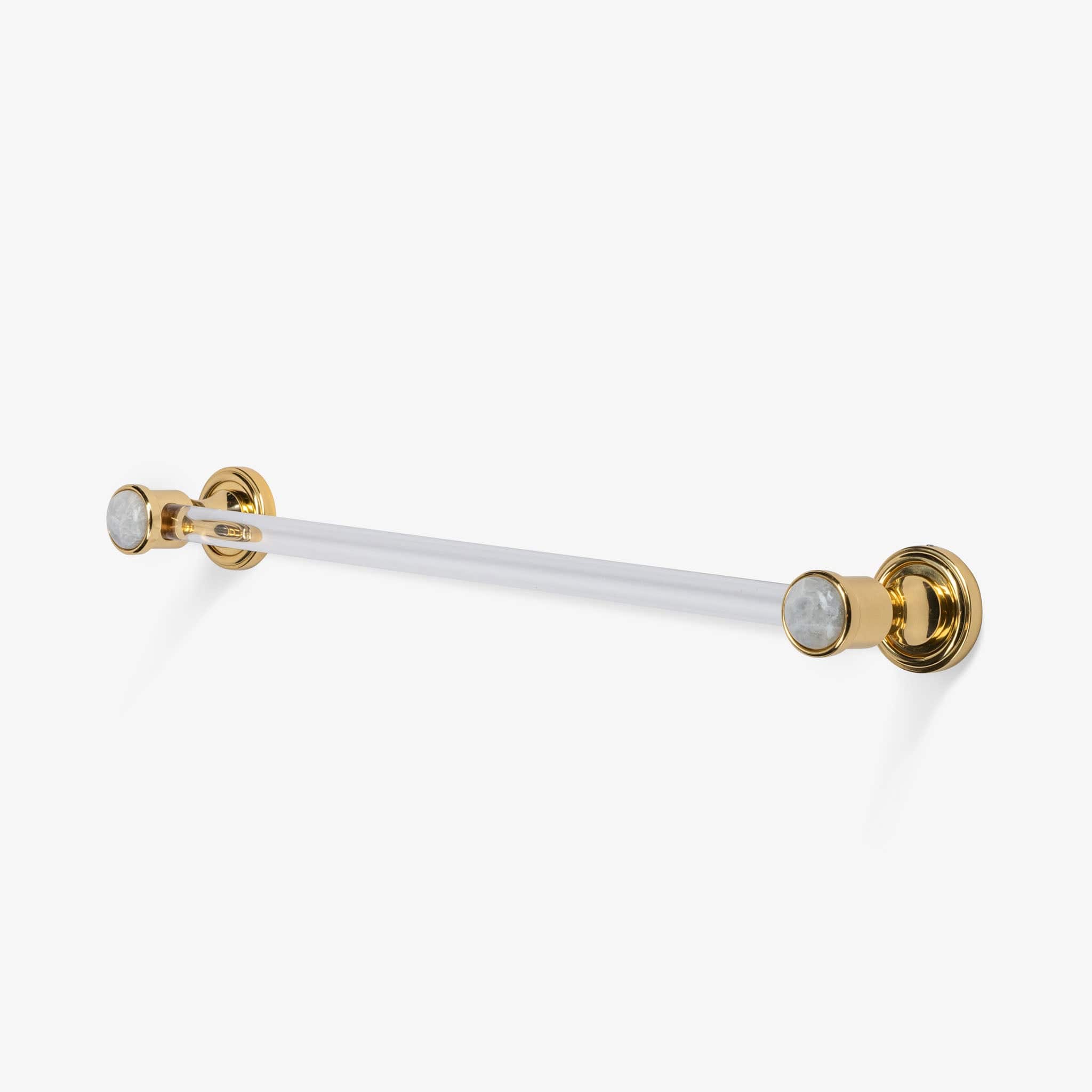 Modern Matter Luxury Bespoke Solid Brass & Lucite Towel Bar | Modern Matter Towel Bar