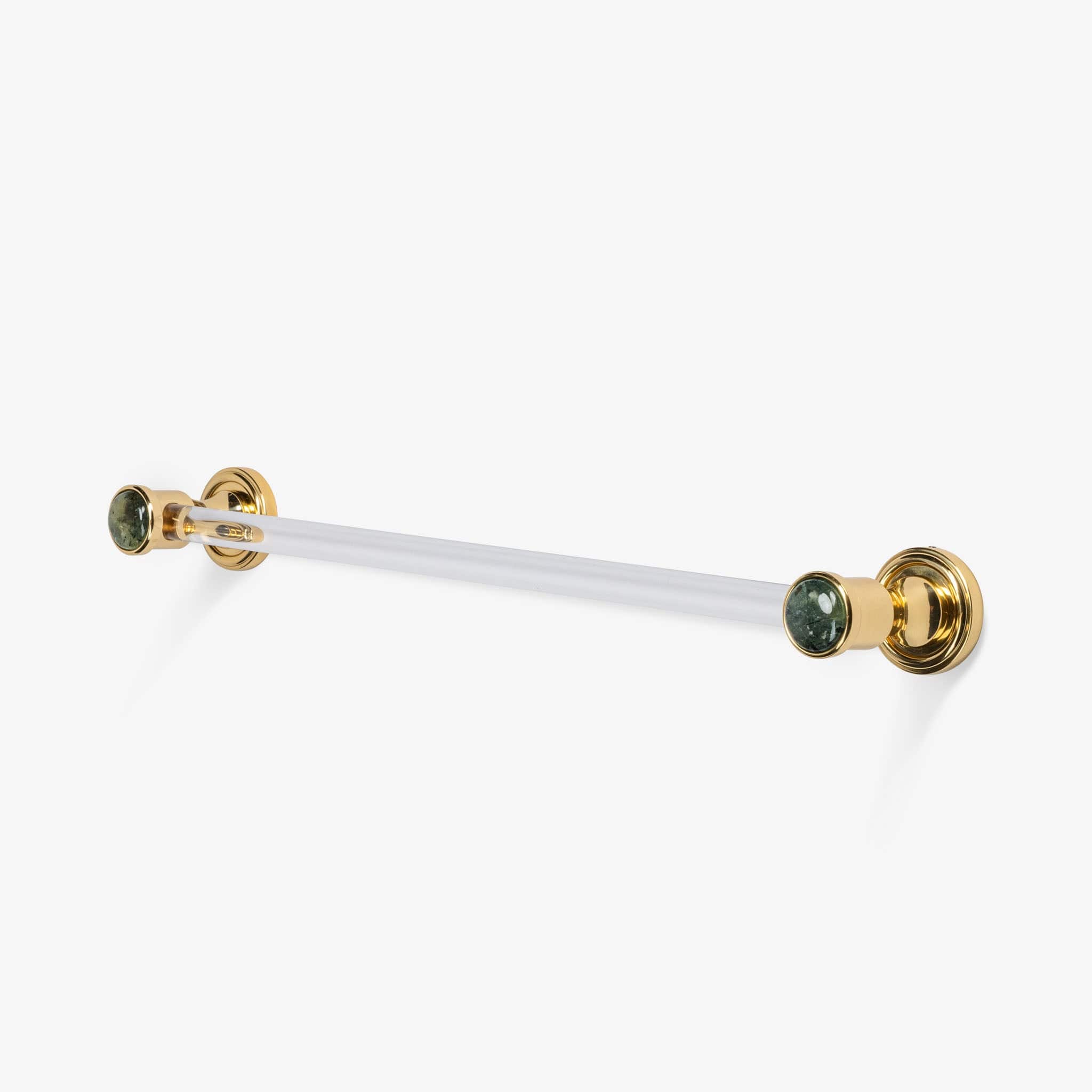 Modern Matter Luxury Bespoke Solid Brass & Lucite Towel Bar | Modern Matter Towel Bar