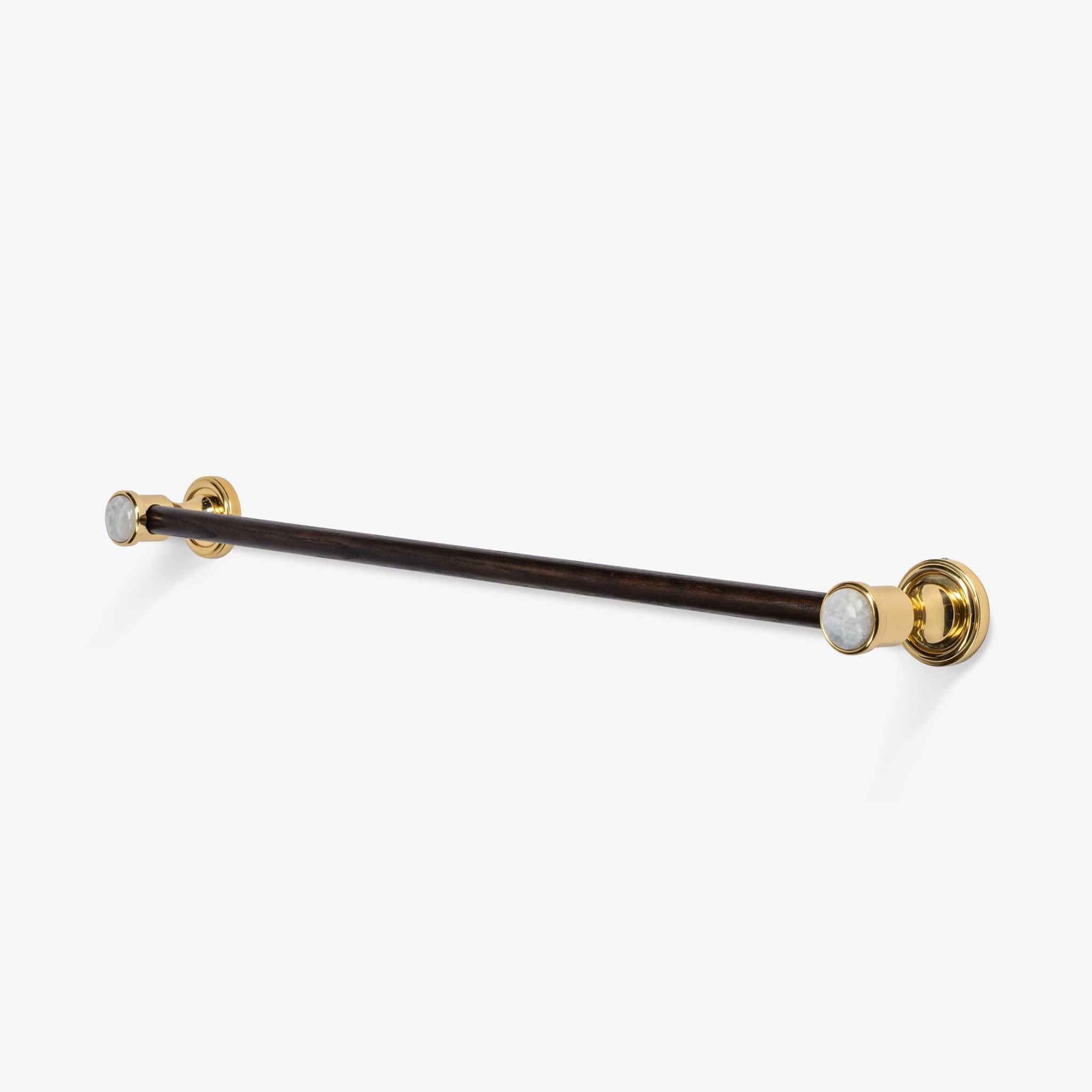 Modern Matter Luxury Bespoke Solid Brass & Wood Towel Bar | Modern Matter Towel Bar