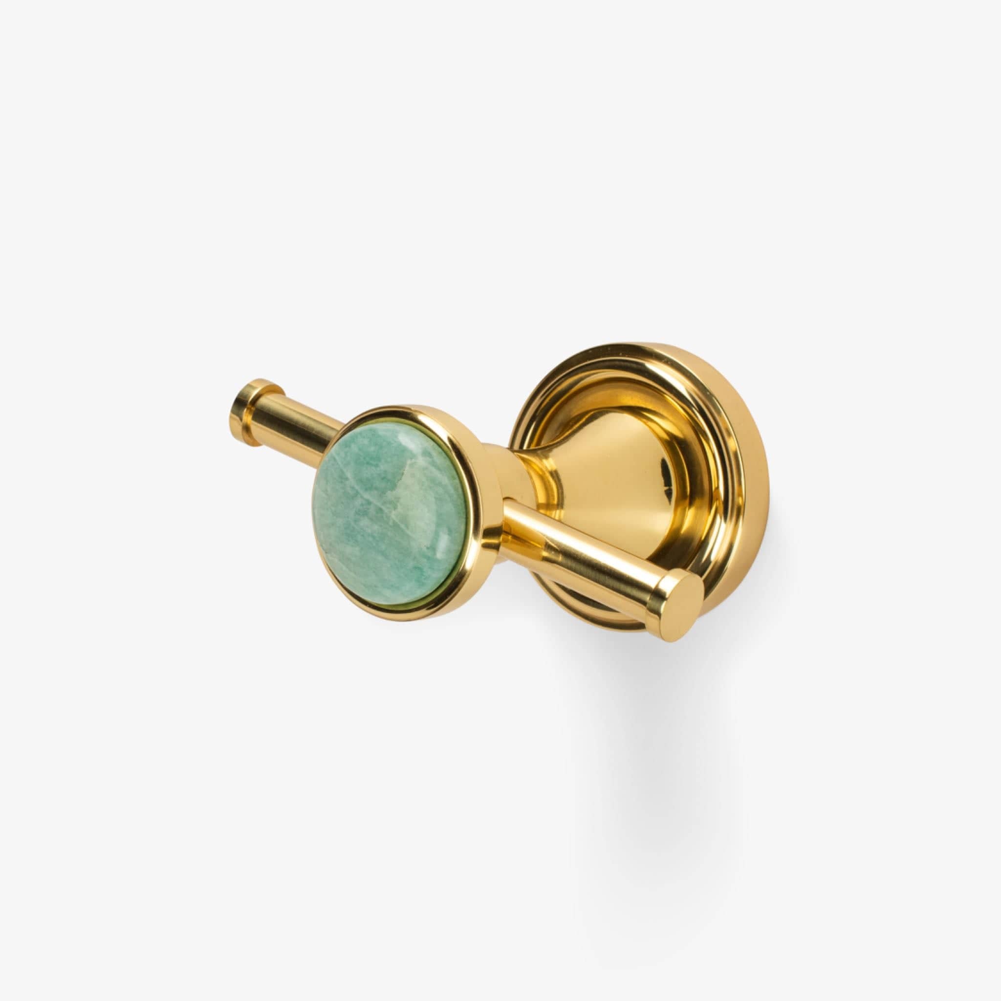 Modern Matter Luxury Bespoke Polished Brass Double Hook | Modern Matter Hook
