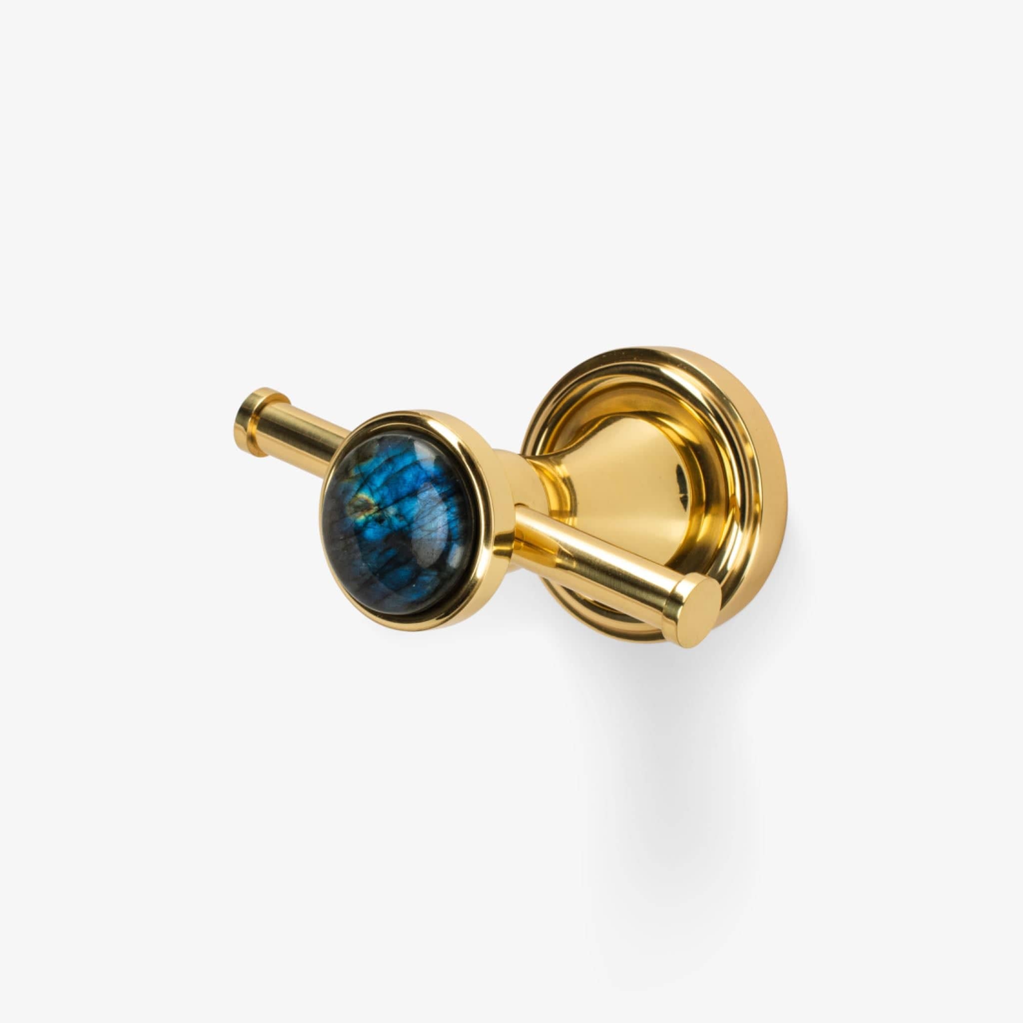 Modern Matter Luxury Bespoke Polished Brass Double Hook | Modern Matter Hook