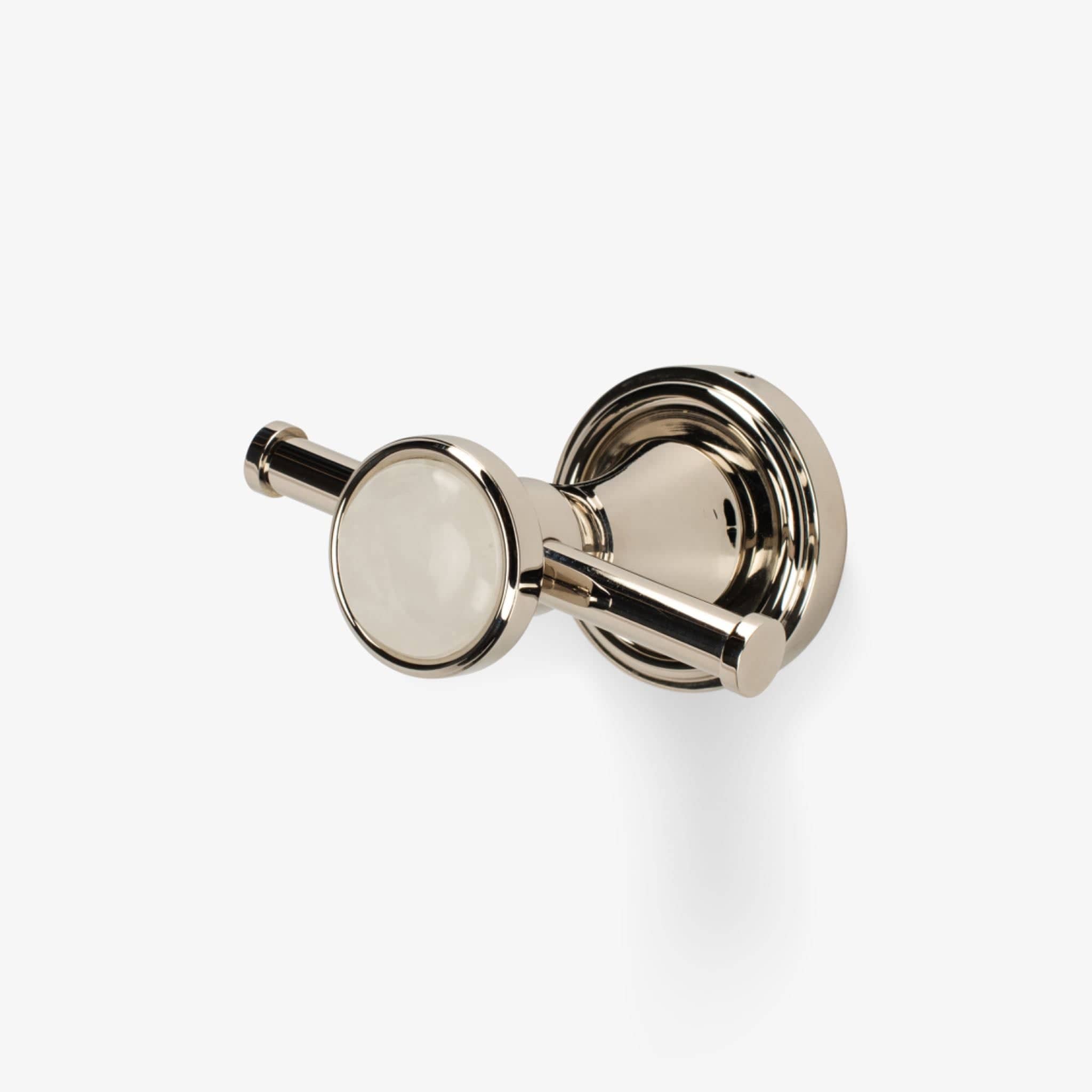 Modern Matter Luxury Bespoke Polished Brass Double Hook | Modern Matter Hook