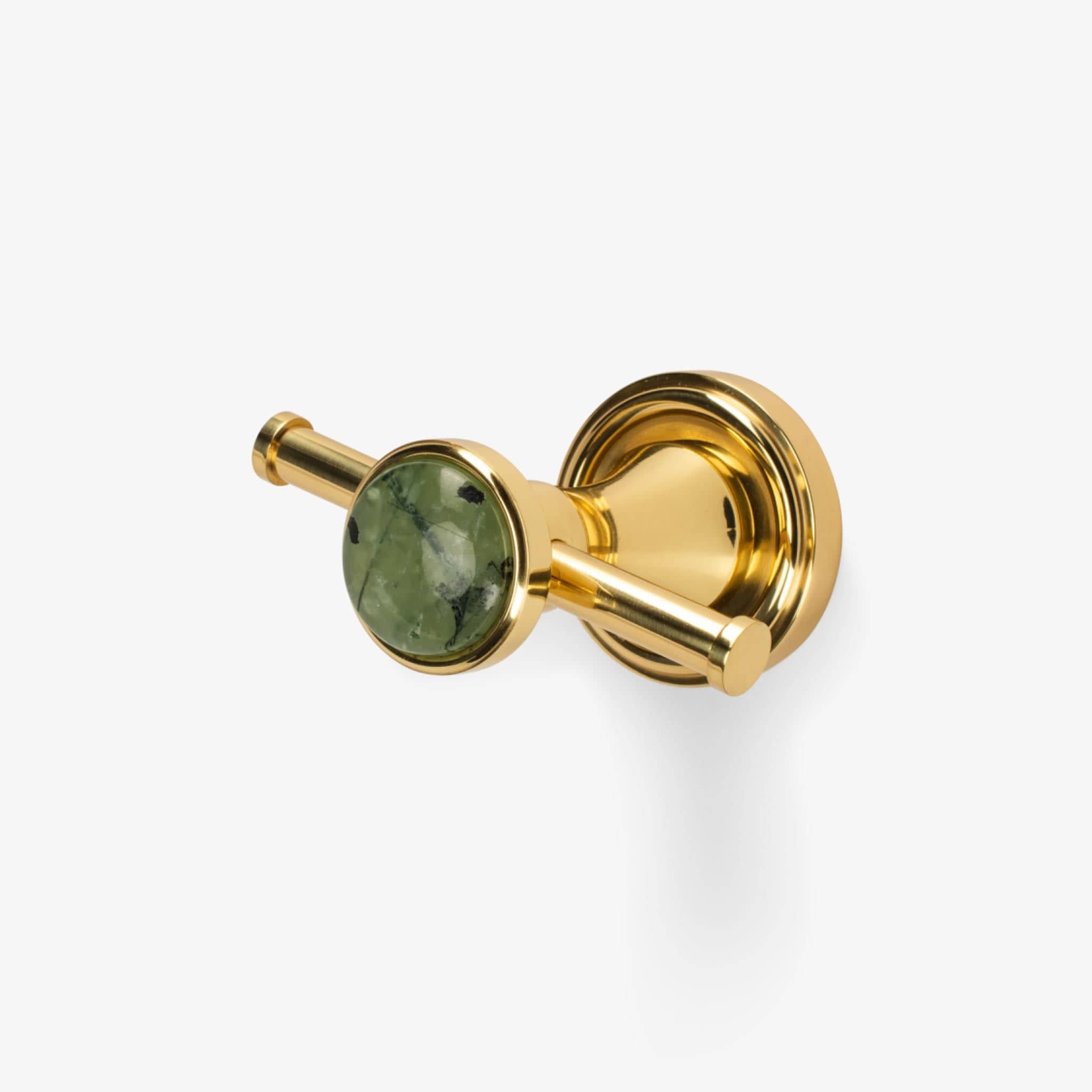 Modern Matter Luxury Bespoke Polished Brass Double Hook | Modern Matter Hook