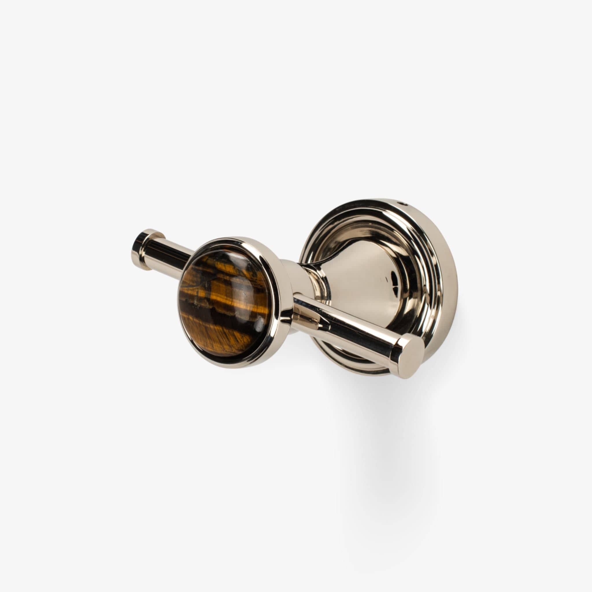 Modern Matter Luxury Bespoke Polished Brass Double Hook | Modern Matter Hook