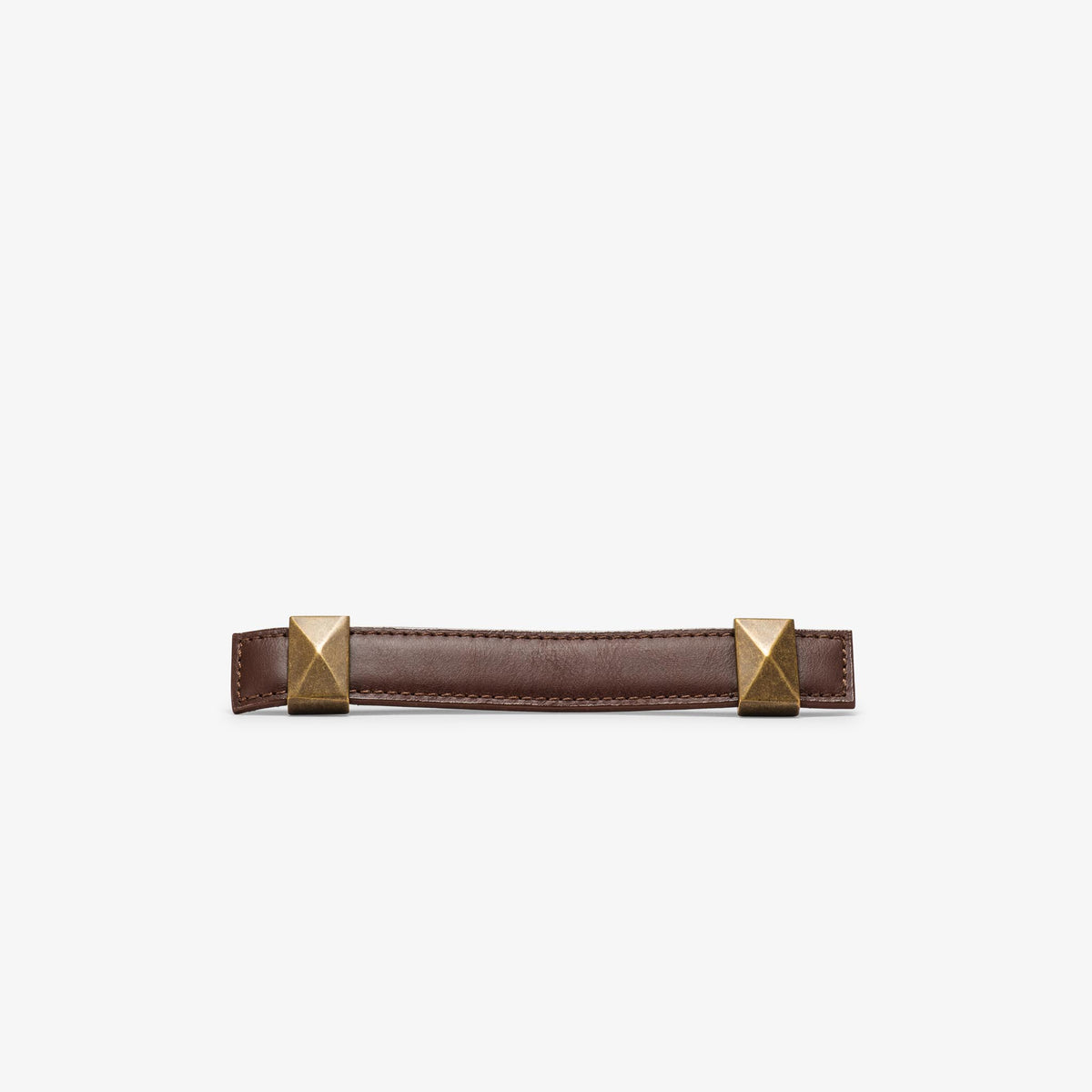 Lexington Leather Pull - Burnished Brass