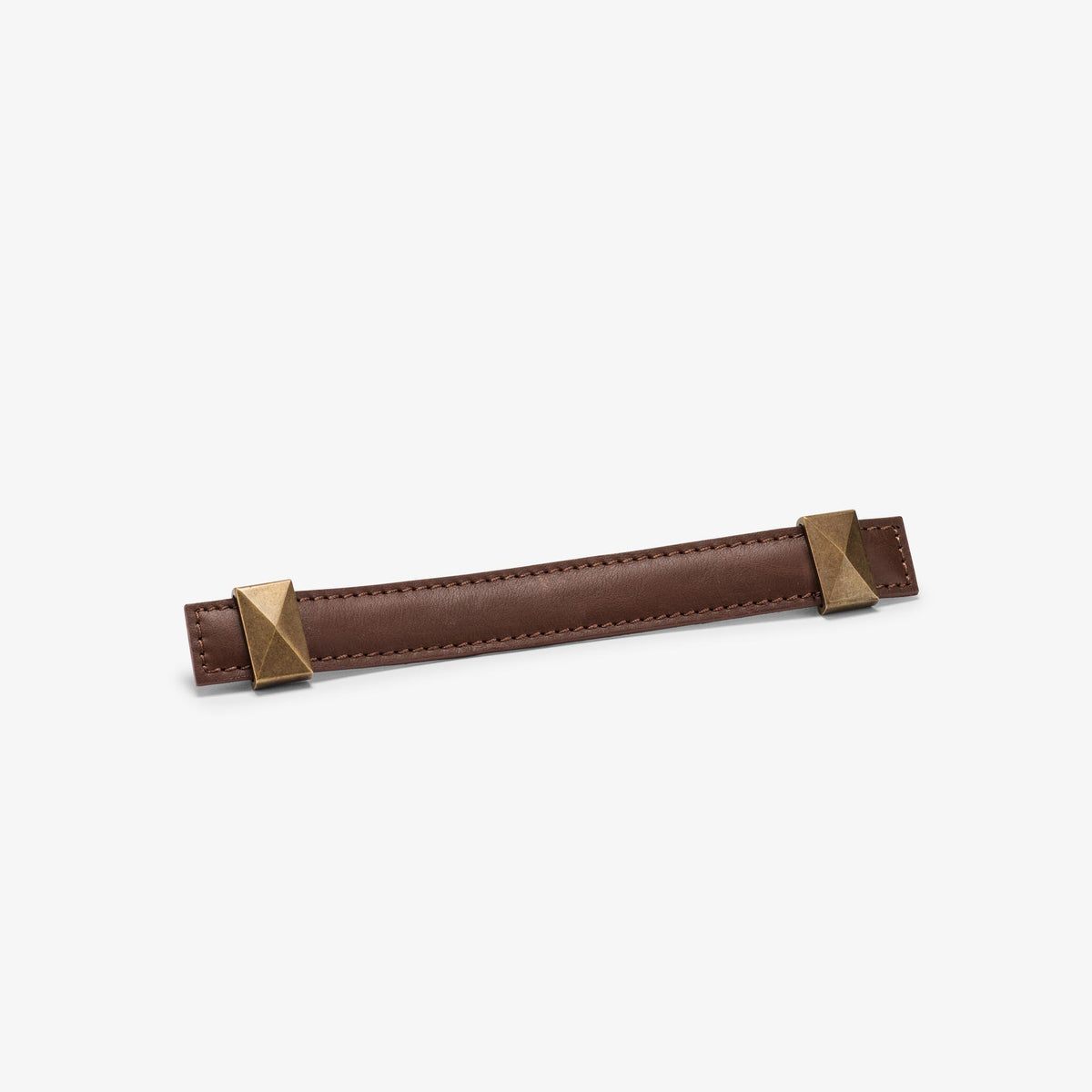 Lexington Leather Pull - Burnished Brass