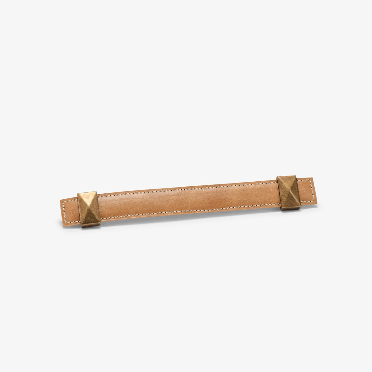 Lexington Leather Pull - Burnished Brass