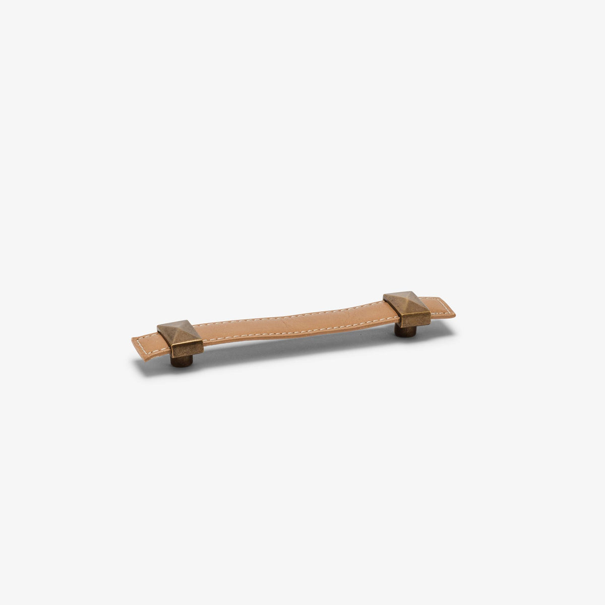 Lexington Leather Pull - Burnished Brass