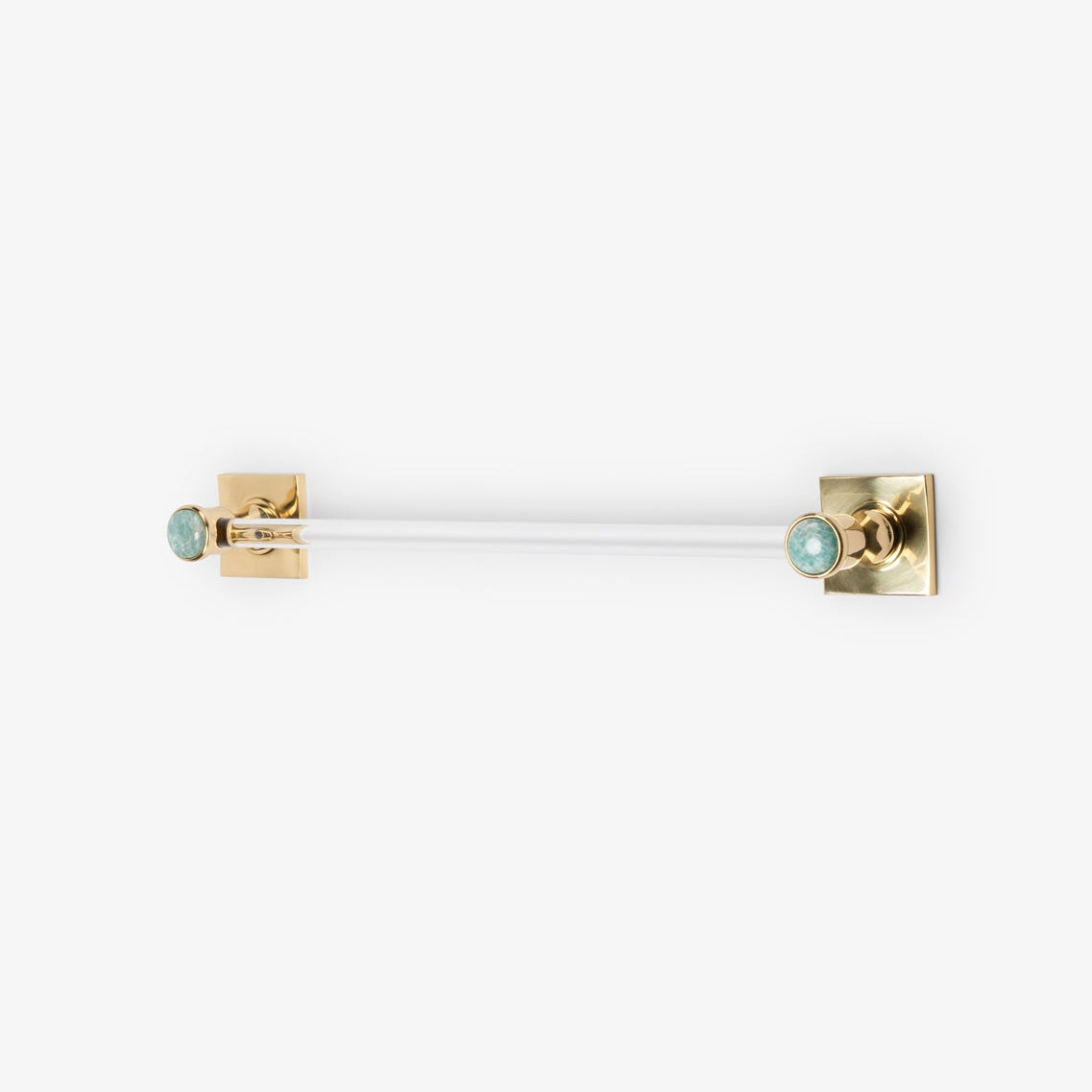 Astor Custom Lucite Towel Bar - Polished Brass