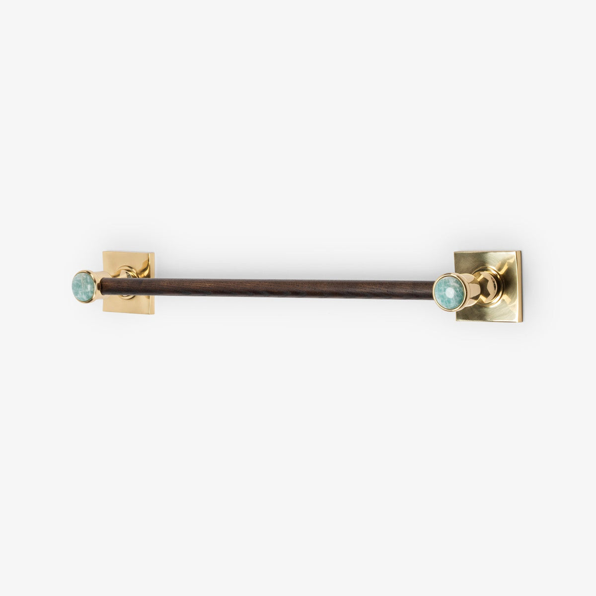 Astor Custom Wood Towel Bar - Polished Brass