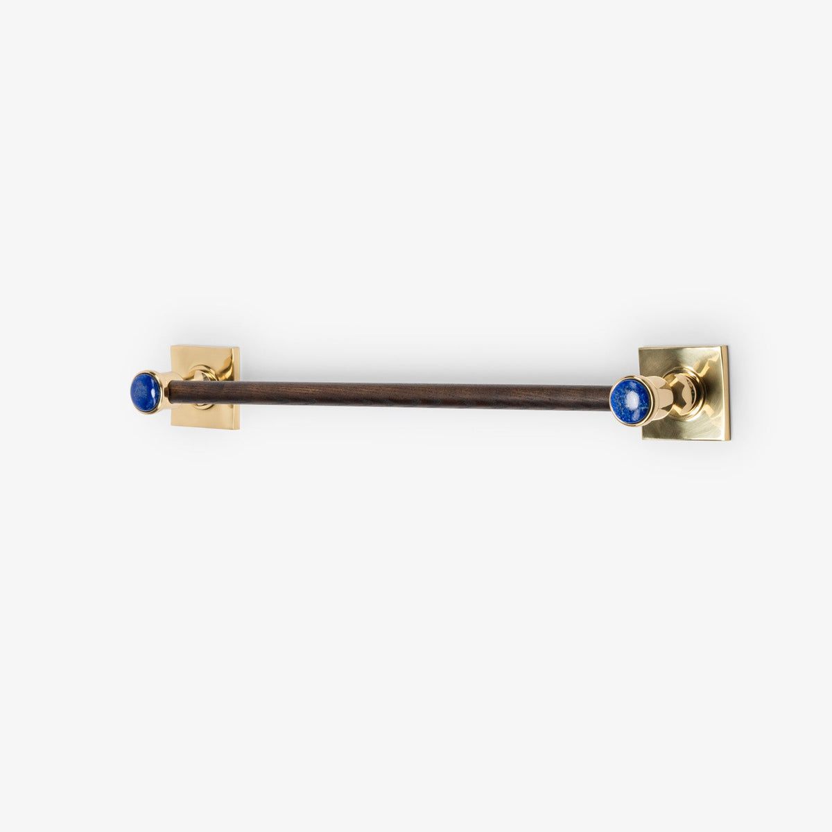 Astor Custom Wood Towel Bar - Polished Brass
