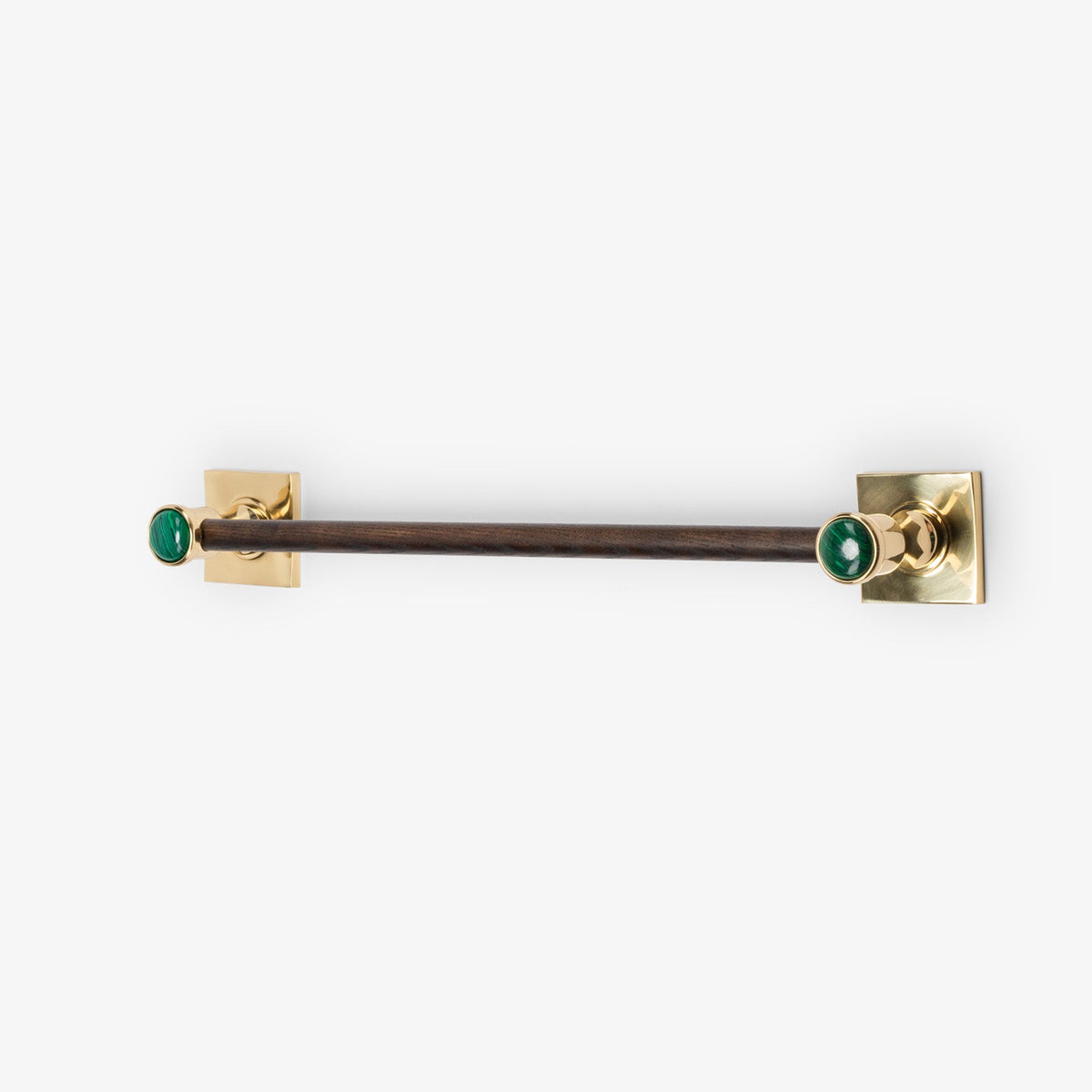 Astor Custom Wood Towel Bar - Polished Brass