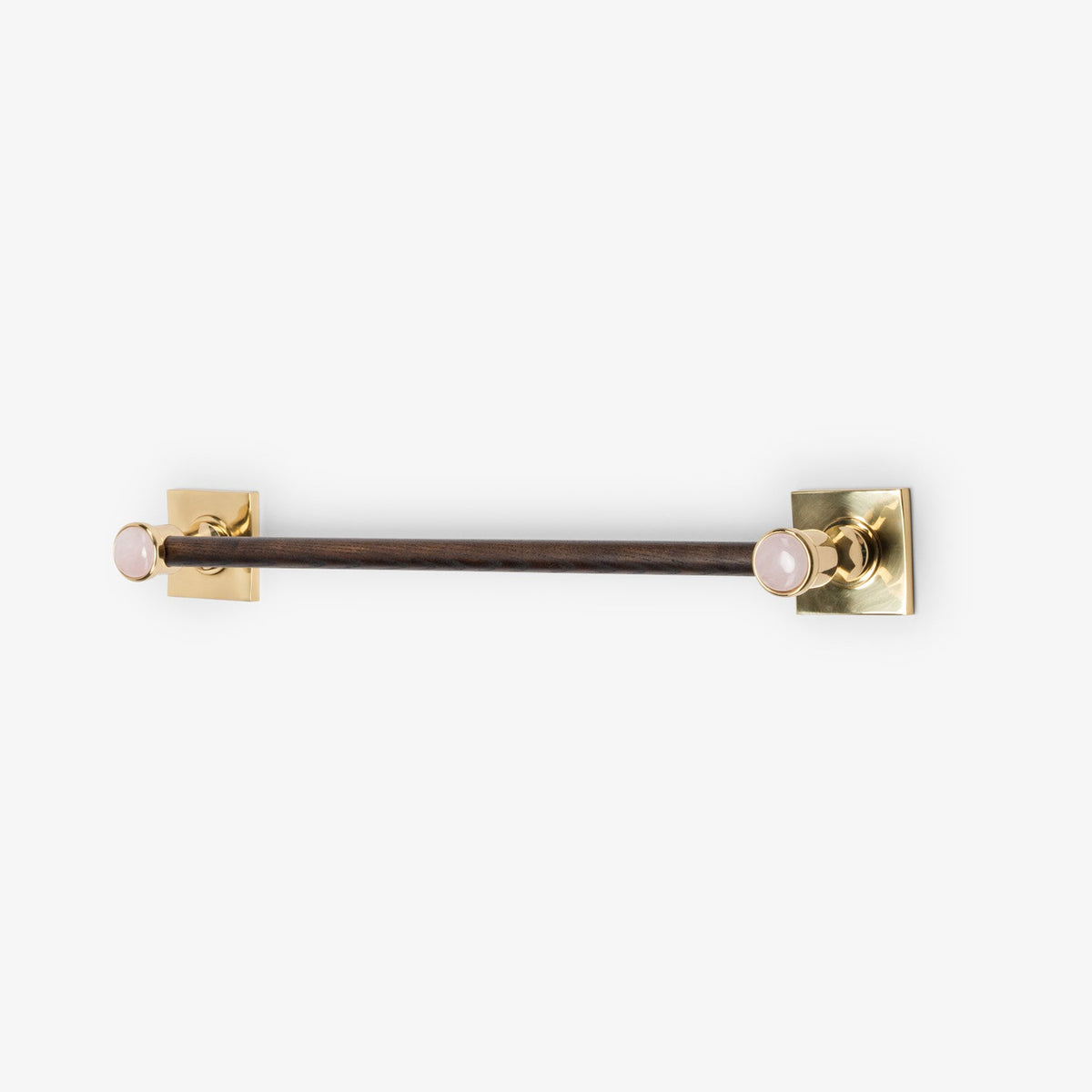Astor Custom Wood Towel Bar - Polished Brass