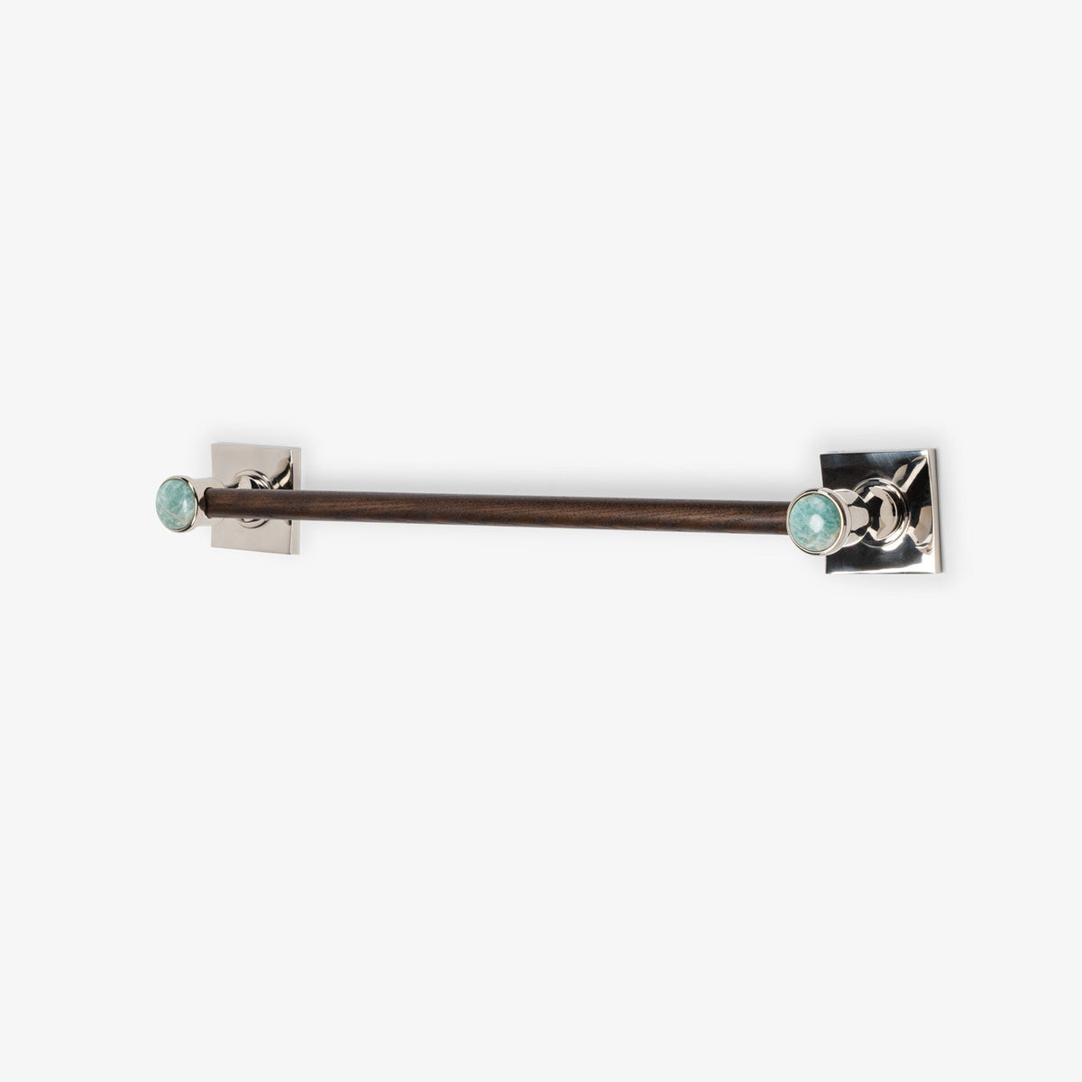 Astor Custom Wood Towel Bar - Polished Nickel