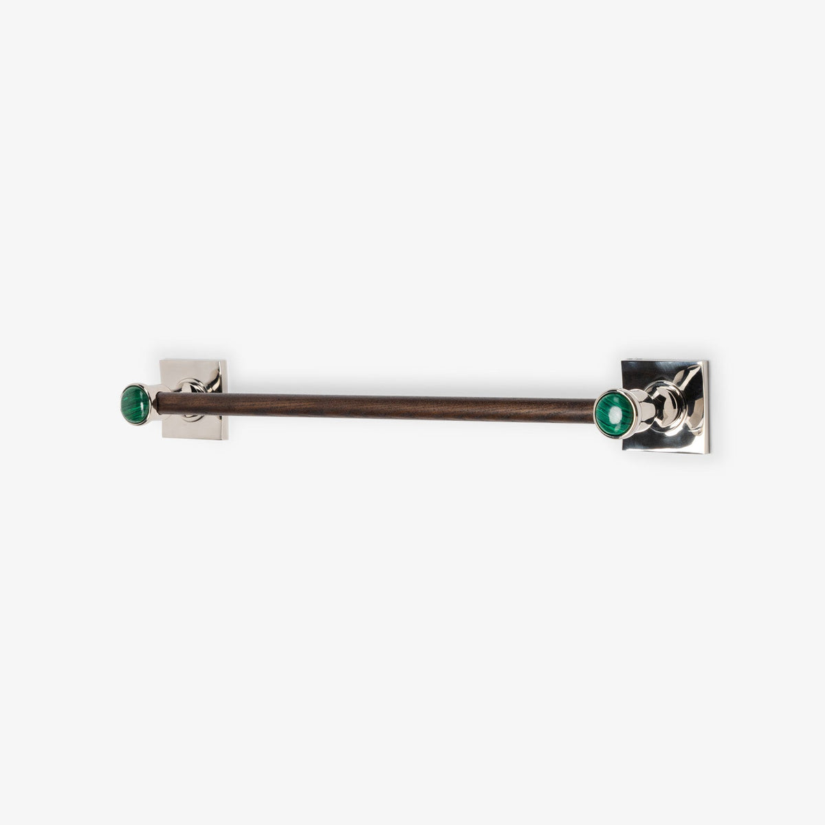 Astor Custom Wood Towel Bar - Polished Nickel