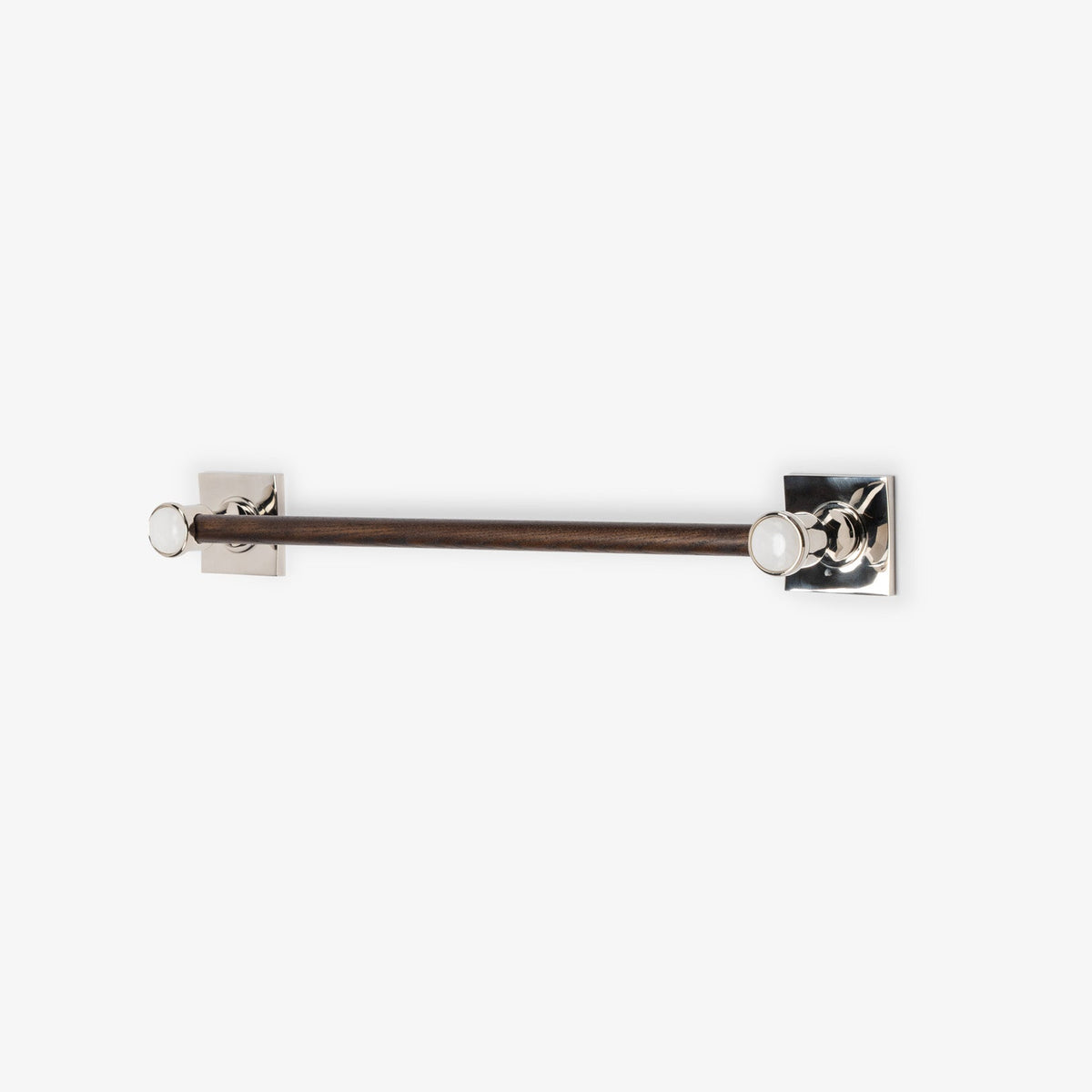 Astor Custom Wood Towel Bar - Polished Nickel