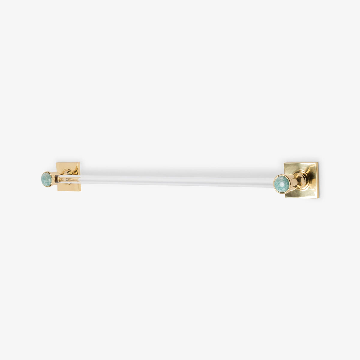 Astor Custom Lucite Towel Bar - Polished Brass