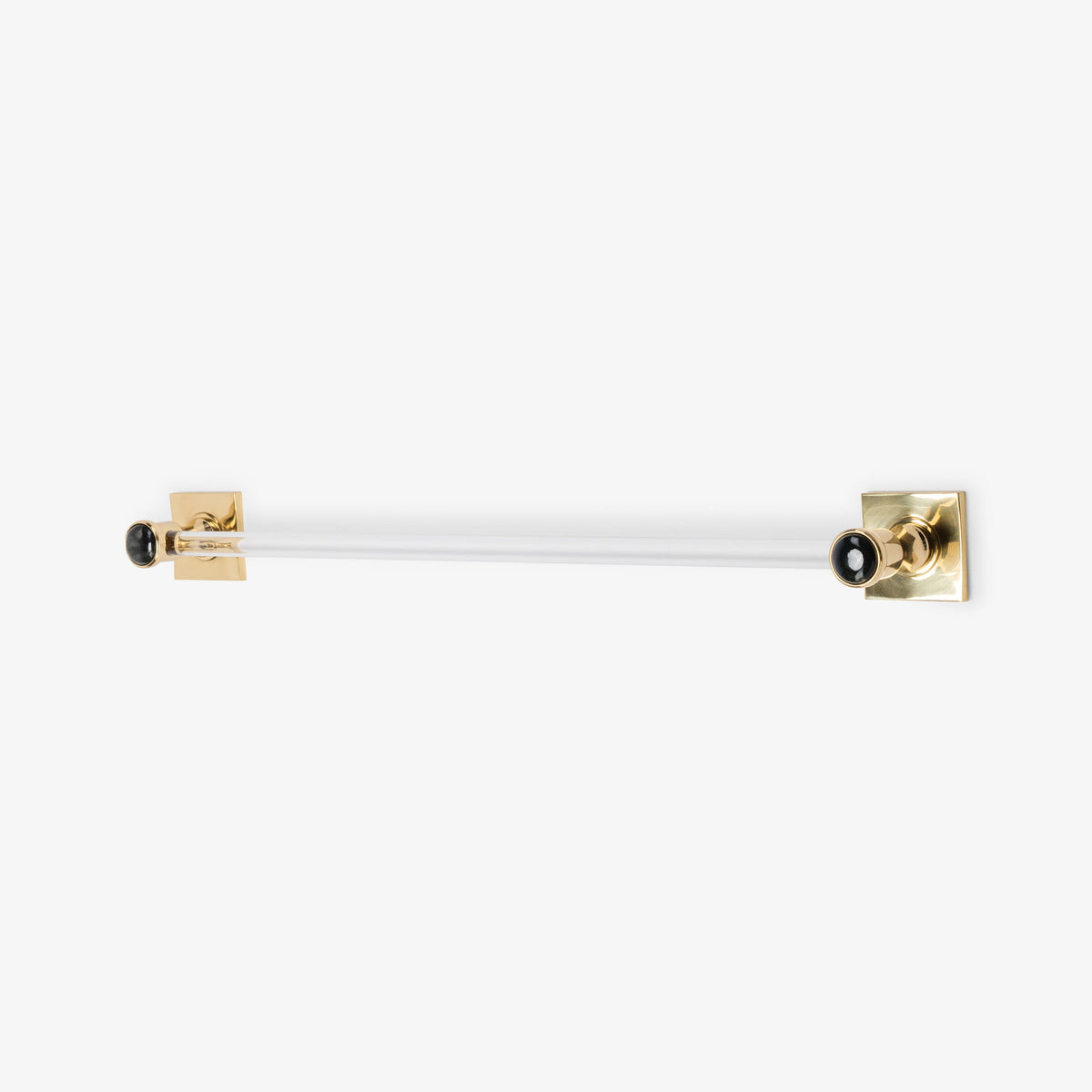 Astor Custom Lucite Towel Bar - Polished Brass