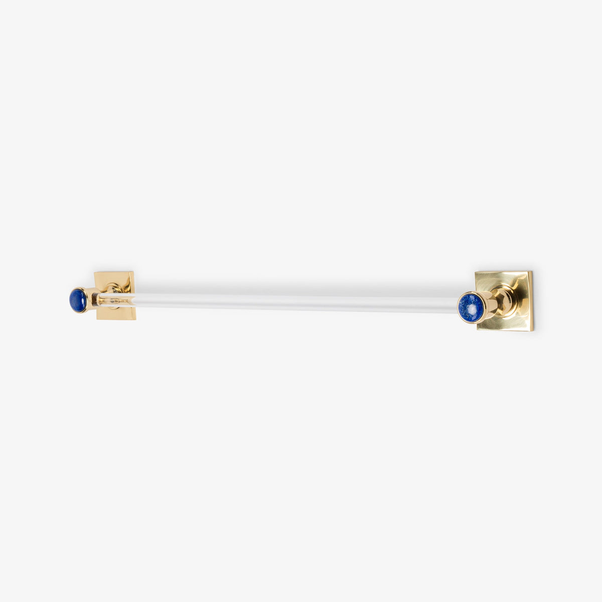 Astor Custom Lucite Towel Bar - Polished Brass