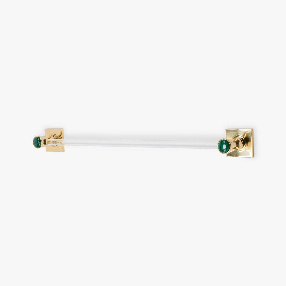 Astor Custom Lucite Towel Bar - Polished Brass