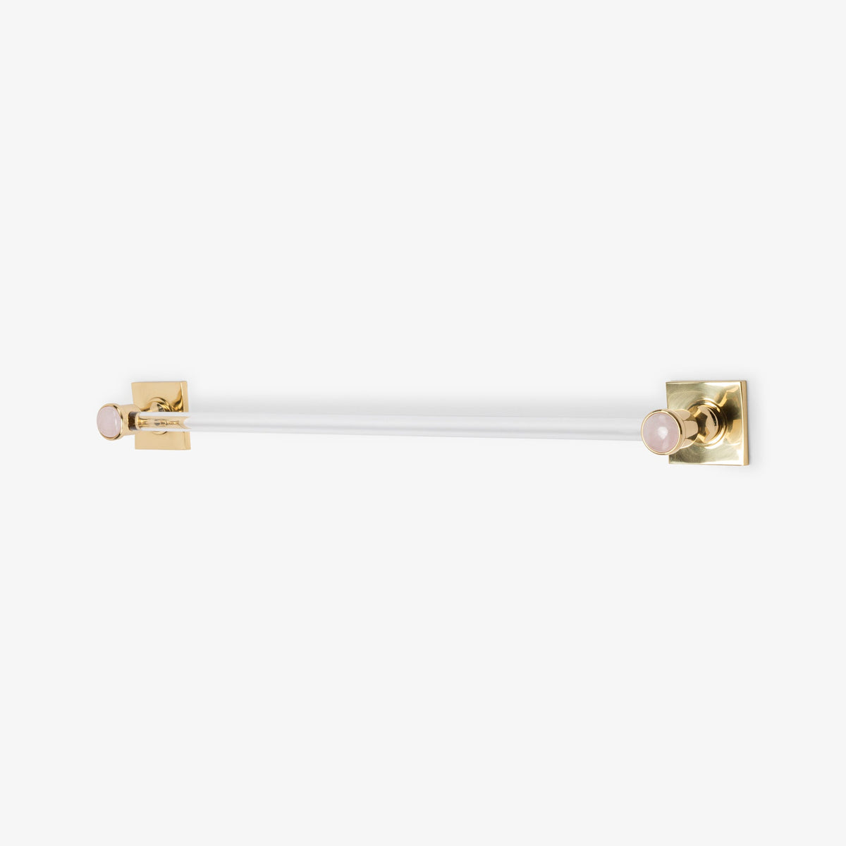 Astor Custom Lucite Towel Bar - Polished Brass