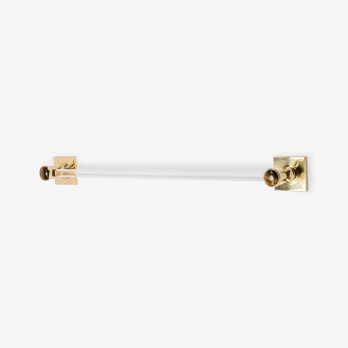 Astor Custom Lucite Towel Bar - Polished Brass