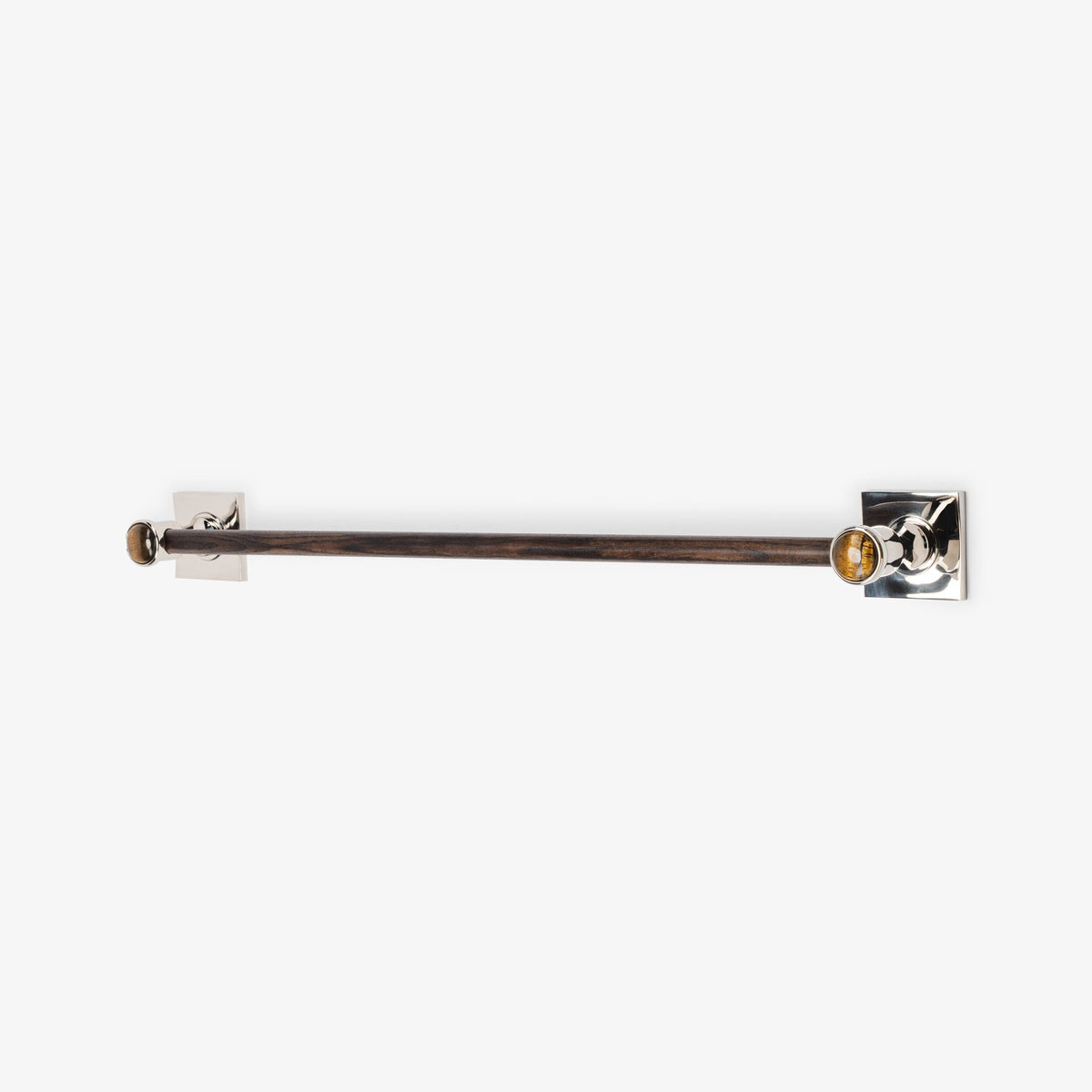 Astor Custom Wood Towel Bar - Polished Nickel
