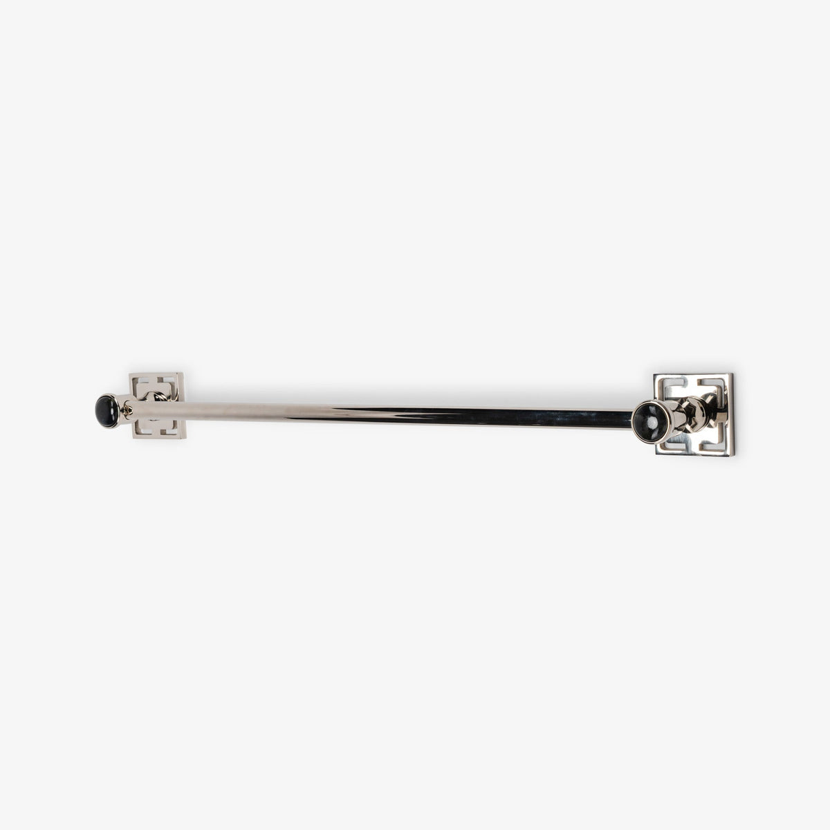 Benson Custom Brass Towel Bar - Polished Nickel#Size_24" c-c#Gemstone_Labradorite