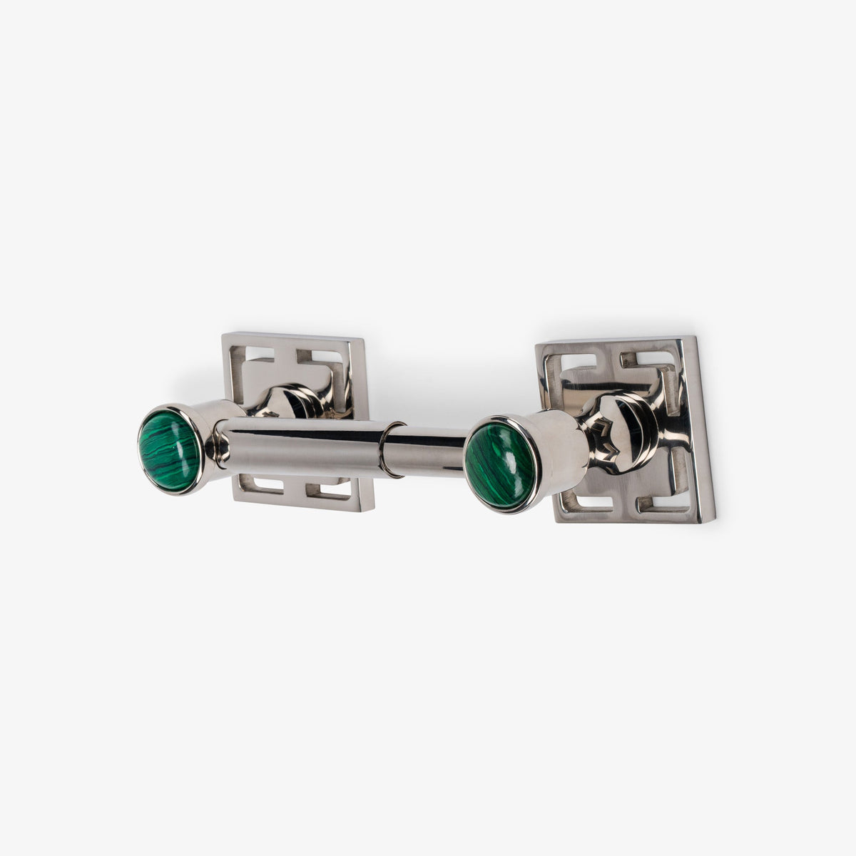 Benson Custom Brass Spring Bar Toilet Paper Holder - Polished Nickel