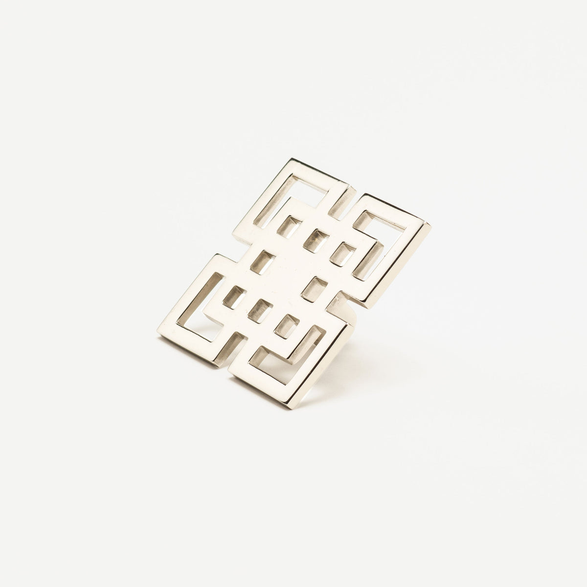 Fretwork Knob - Polished Nickel