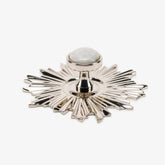 Lane 1.40" Custom Knob w/ Starburst 5.20" Backplate - Polished Nickel