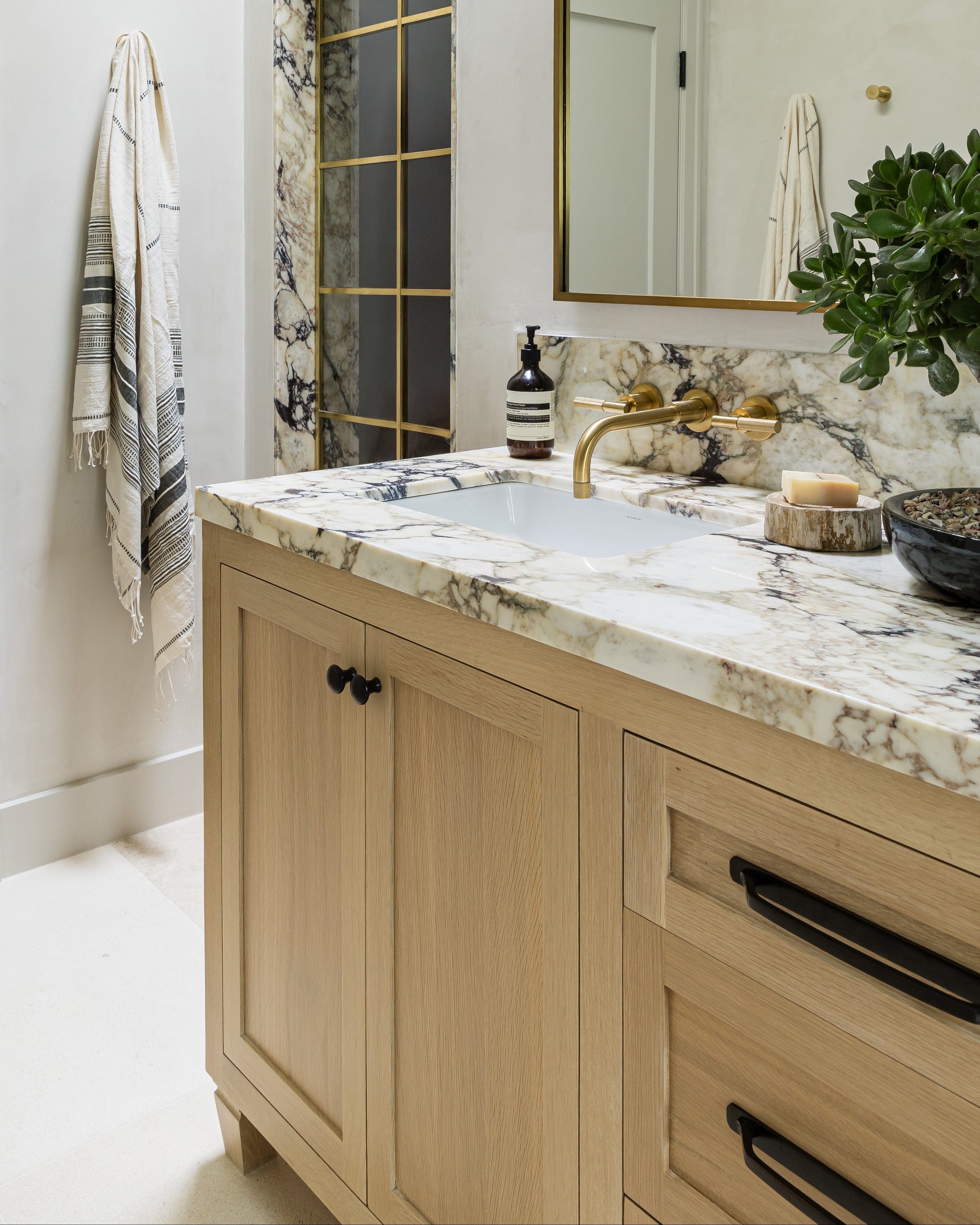 4. Dark Bronze and Neutral Cabinets
