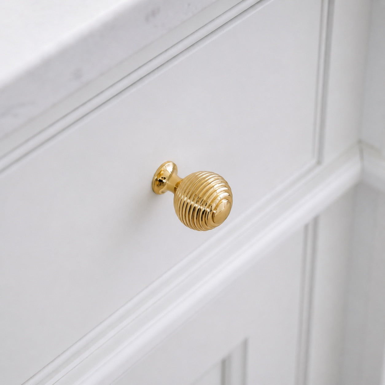 Washington Knob - Polished Brass#Size_1.25"