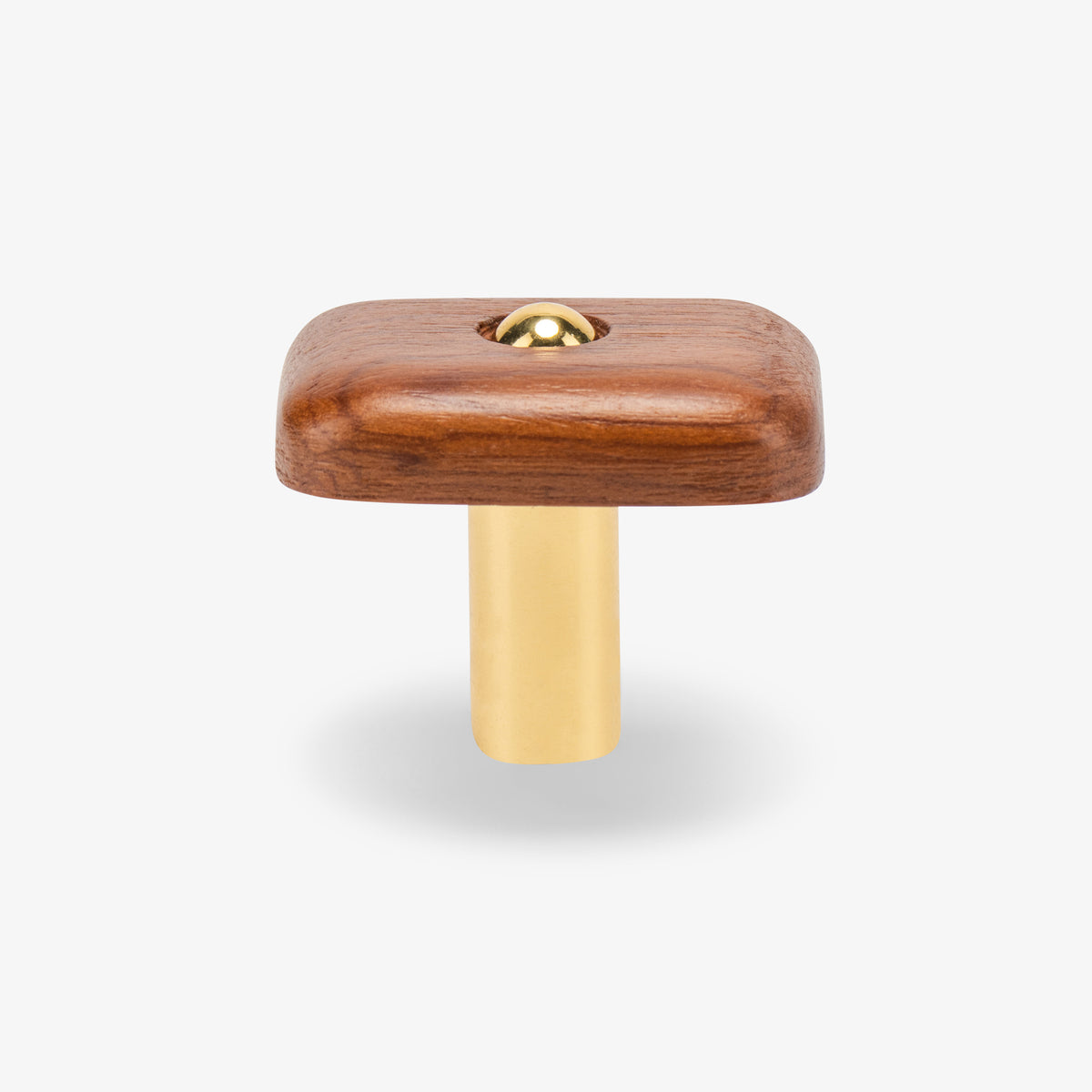 Hudson Wood Knob - Unlacquered Brass