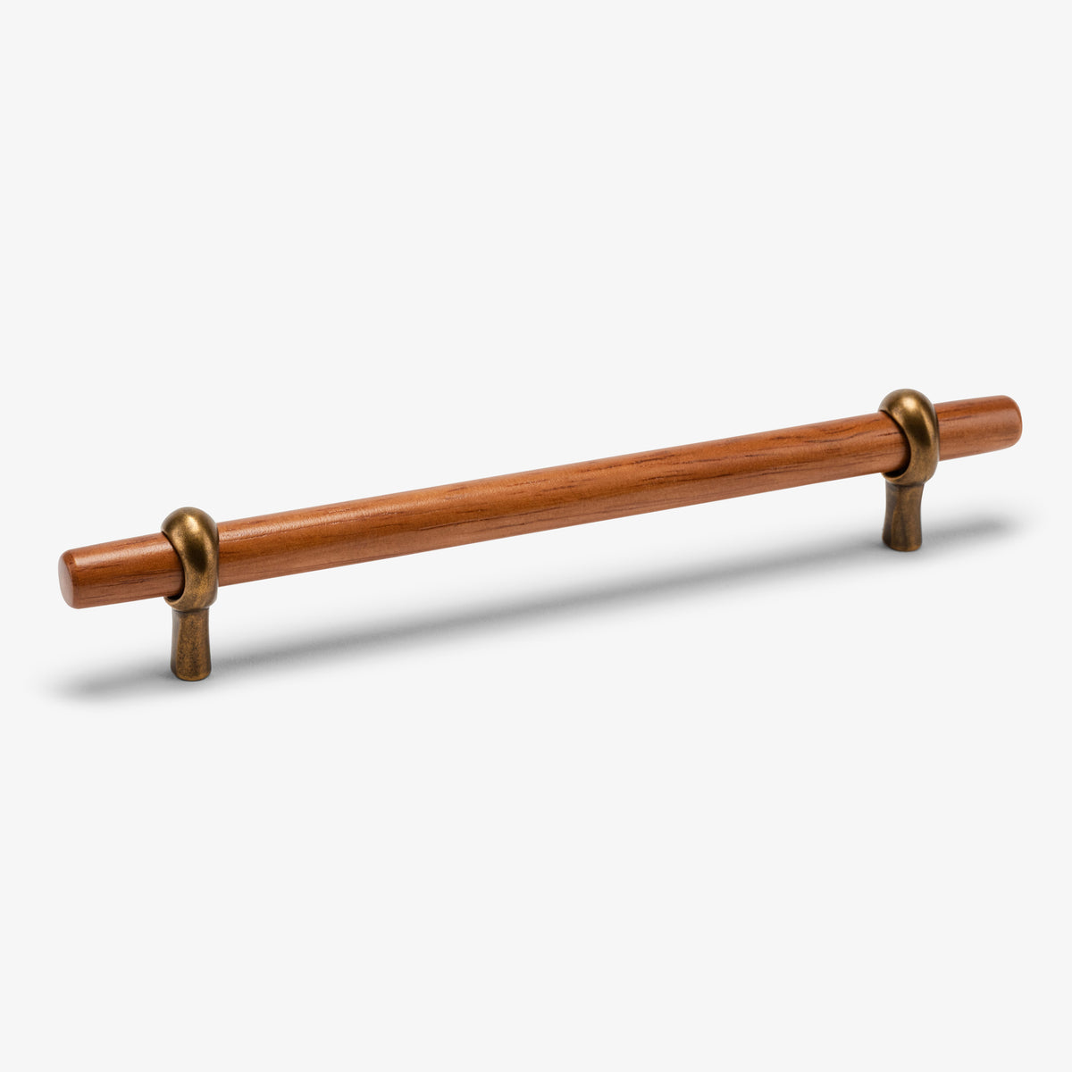 Hudson Wood Bar Pull - Burnished Brass