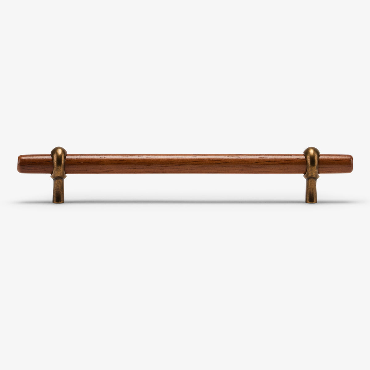 Hudson Wood Bar Pull - Burnished Brass
