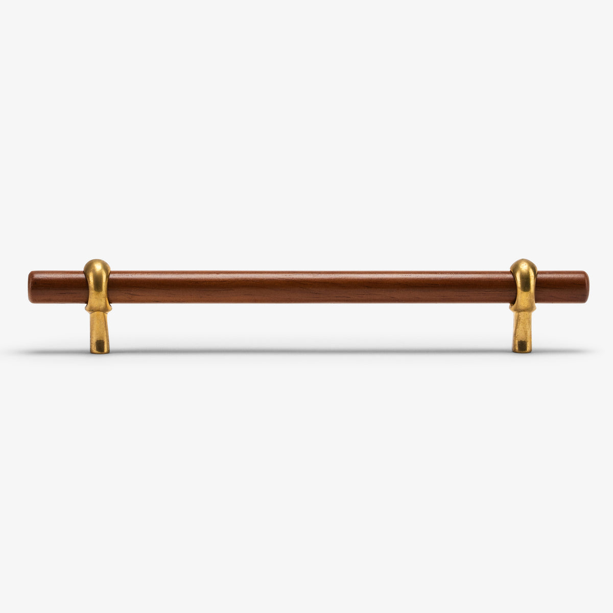 Hudson Wood Bar Pull - Unlacquered Brass#Size_6" c-c#Wood_Acacia