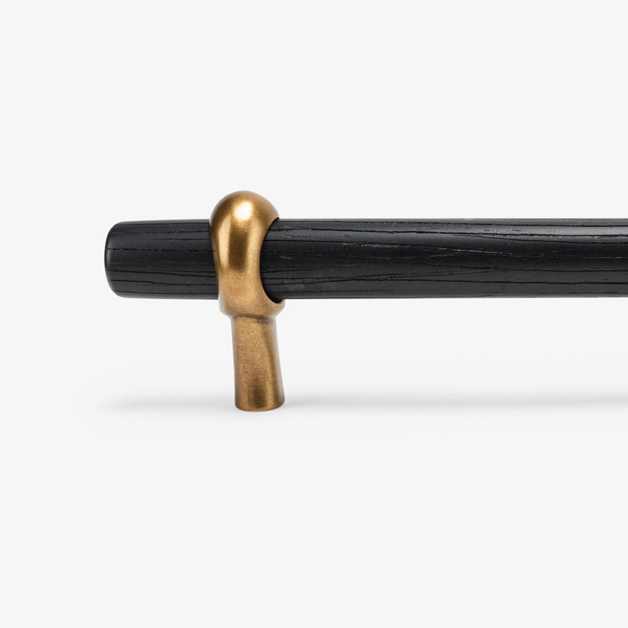 Hudson Wood Appliance Pull - Burnished Brass