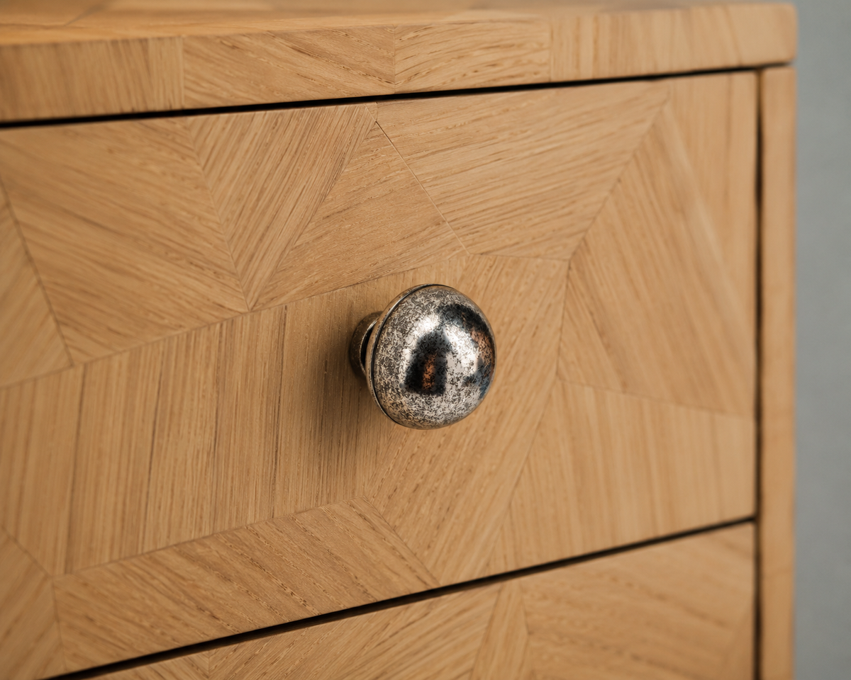 Elsie 1" Solid Brass Knob - Antique Nickel