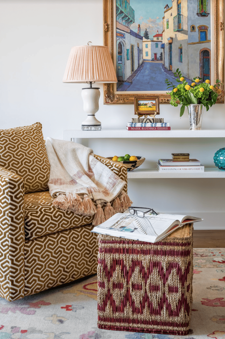 Q: We love your use of color in your projects, any tips on creating a color palette per project?