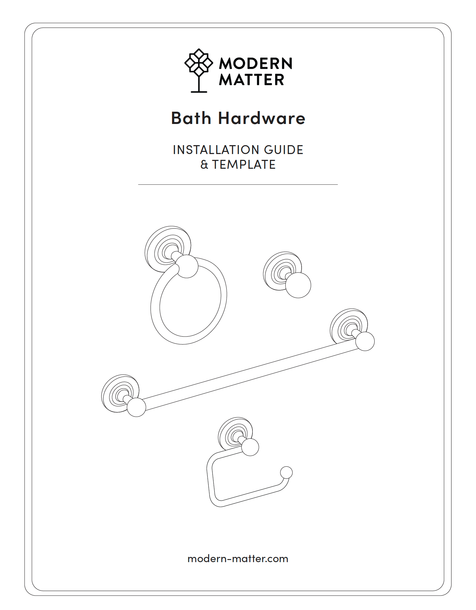 BATHROOM HARDWARE INSTALL GUIDE click to download