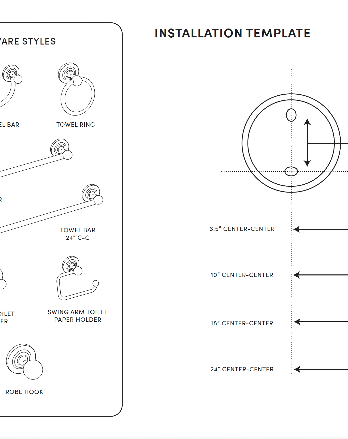 BATHROOM HARDWARE INSTALL TEMPLATE click to download