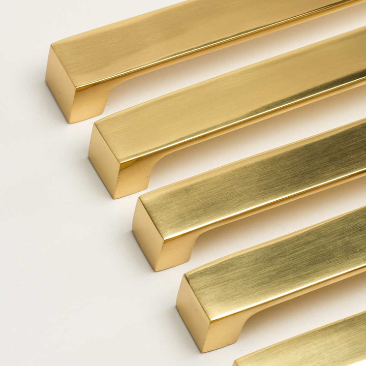 Modern Appliance Pulls Lucite & Polished Brass Kitchen Hardware