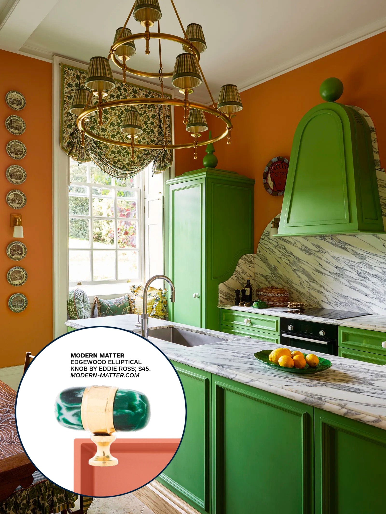 Tradition steps into tomorrow with upbeat colors, whimsical silhouettes, and unexpected updates to old faves. Shown is the Sussex, England, kitchen of AD100 designer Martin Brudnizki.Henry Bourne - courtesy AD