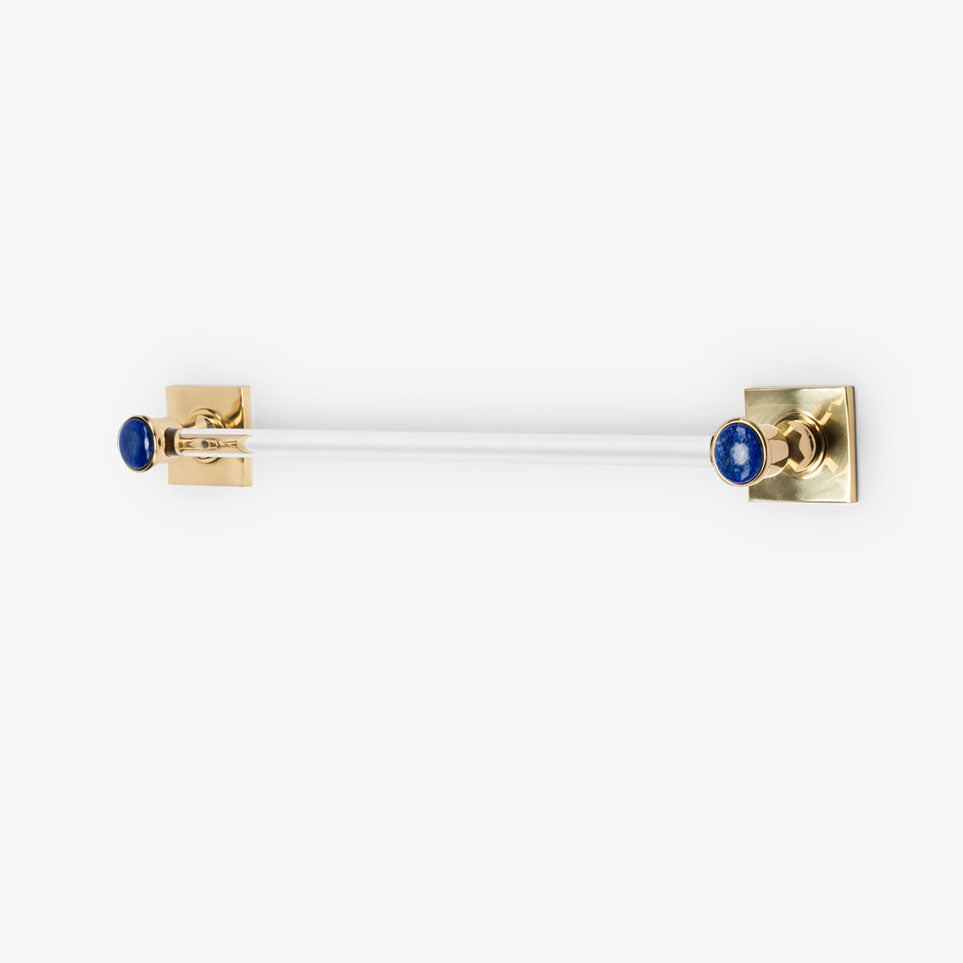 Astor Custom Lucite Towel Bar - Polished Brass