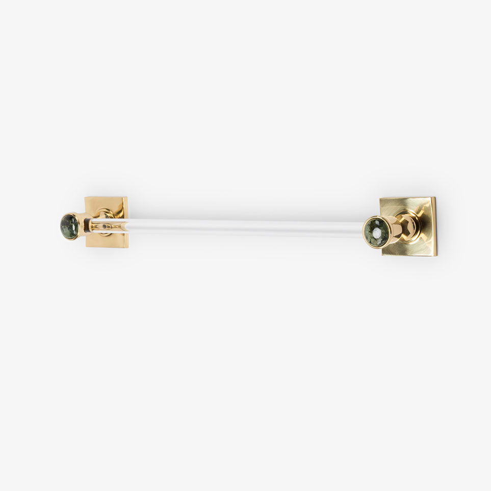 Astor Custom Lucite Towel Bar - Polished Brass